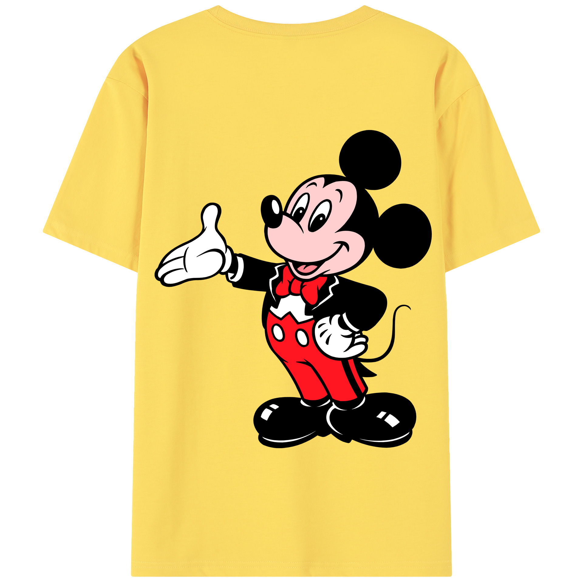 （画像用） ミッキーマウス Mickey Mouse 綿100％半袖Tシャツ（背面プリント）