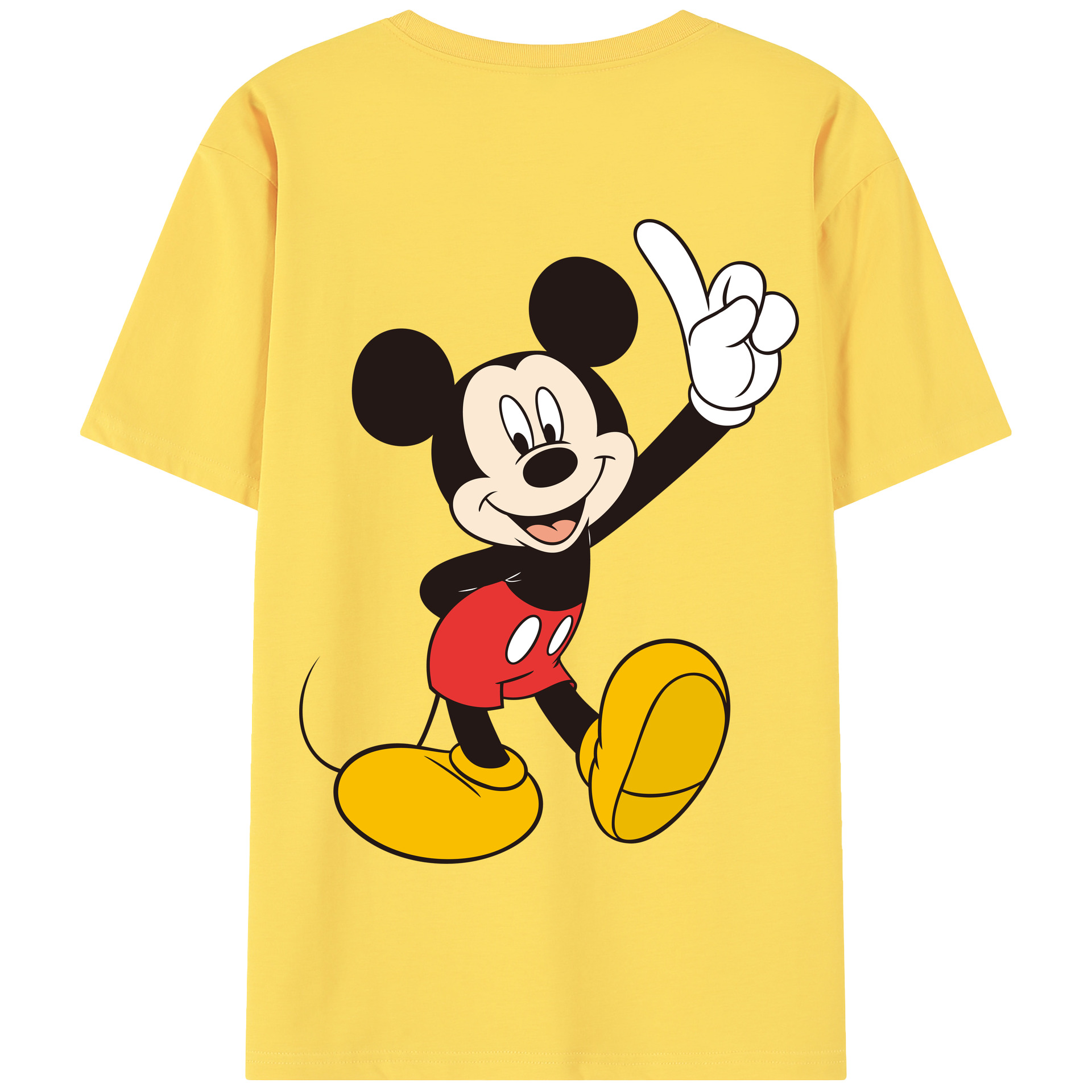 （画像用） ミッキーマウス Mickey Mouse 綿100％半袖Tシャツ（背面プリント）