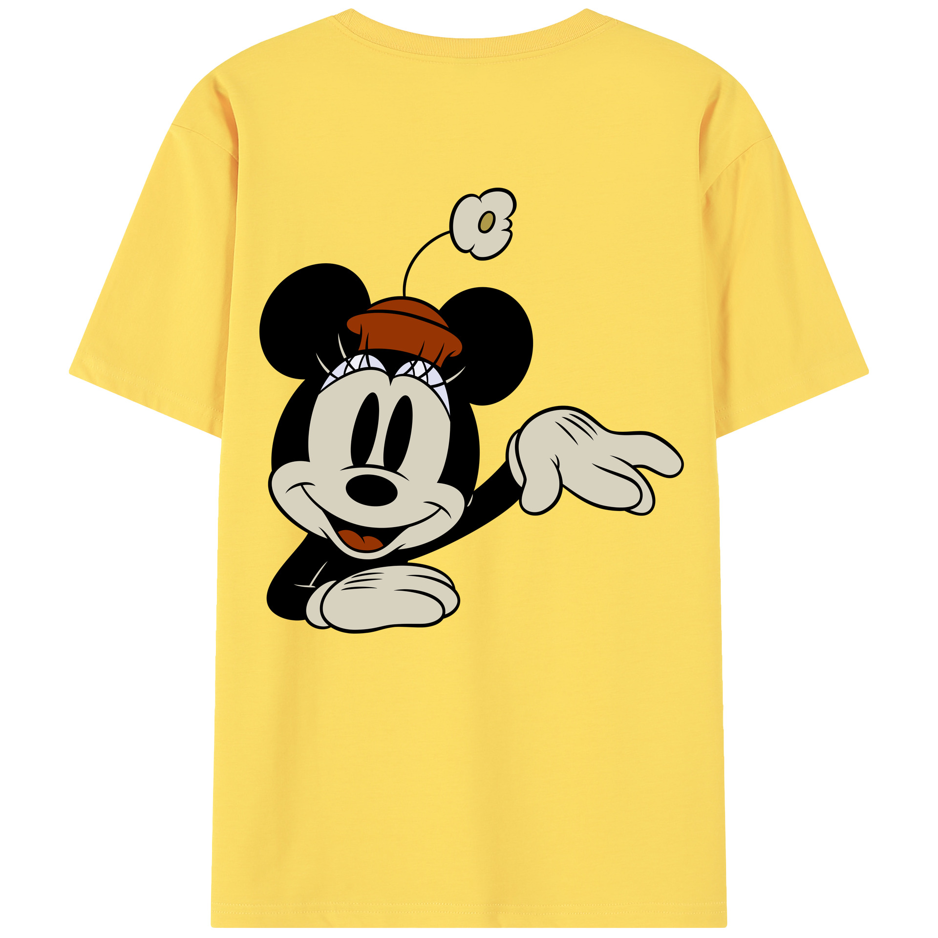 （画像用） ミッキーマウス Mickey Mouse 綿100％半袖Tシャツ（背面プリント）
