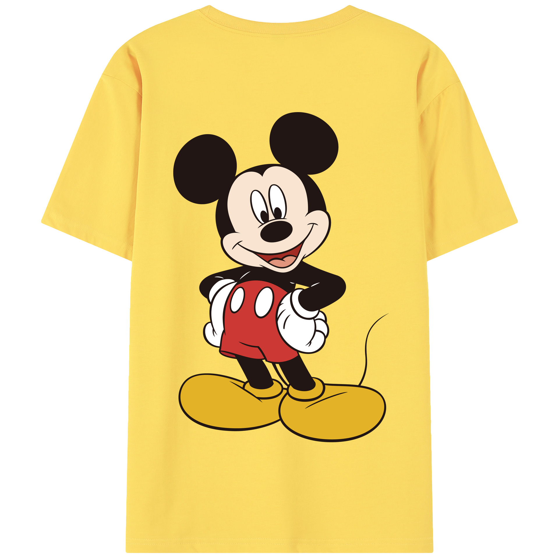 （画像用） ミッキーマウス Mickey Mouse 綿100％半袖Tシャツ（背面プリント）