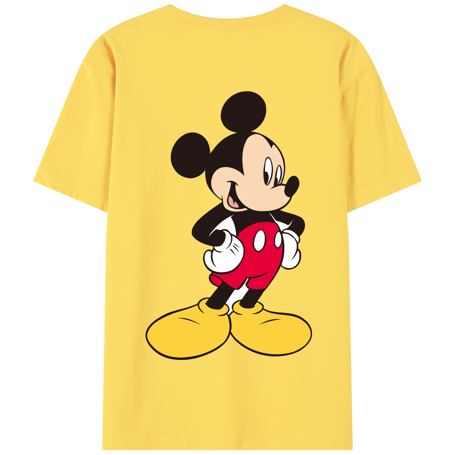（画像用） ミッキーマウス Mickey Mouse 綿100％半袖Tシャツ（背面プリント）