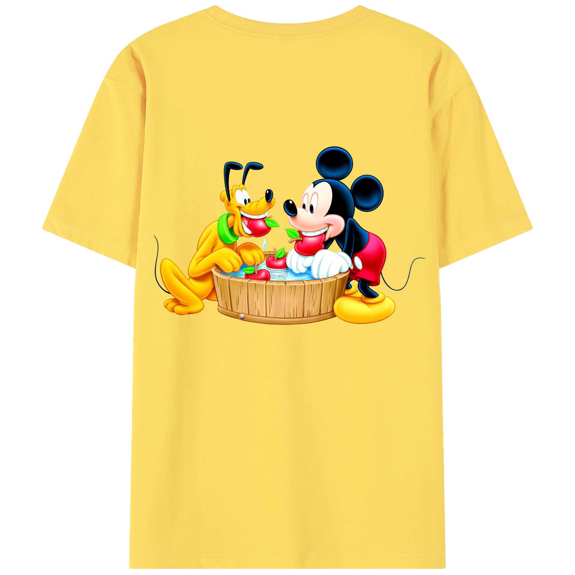 （画像用） ミッキーマウス Mickey Mouse 綿100％半袖Tシャツ（背面プリント）
