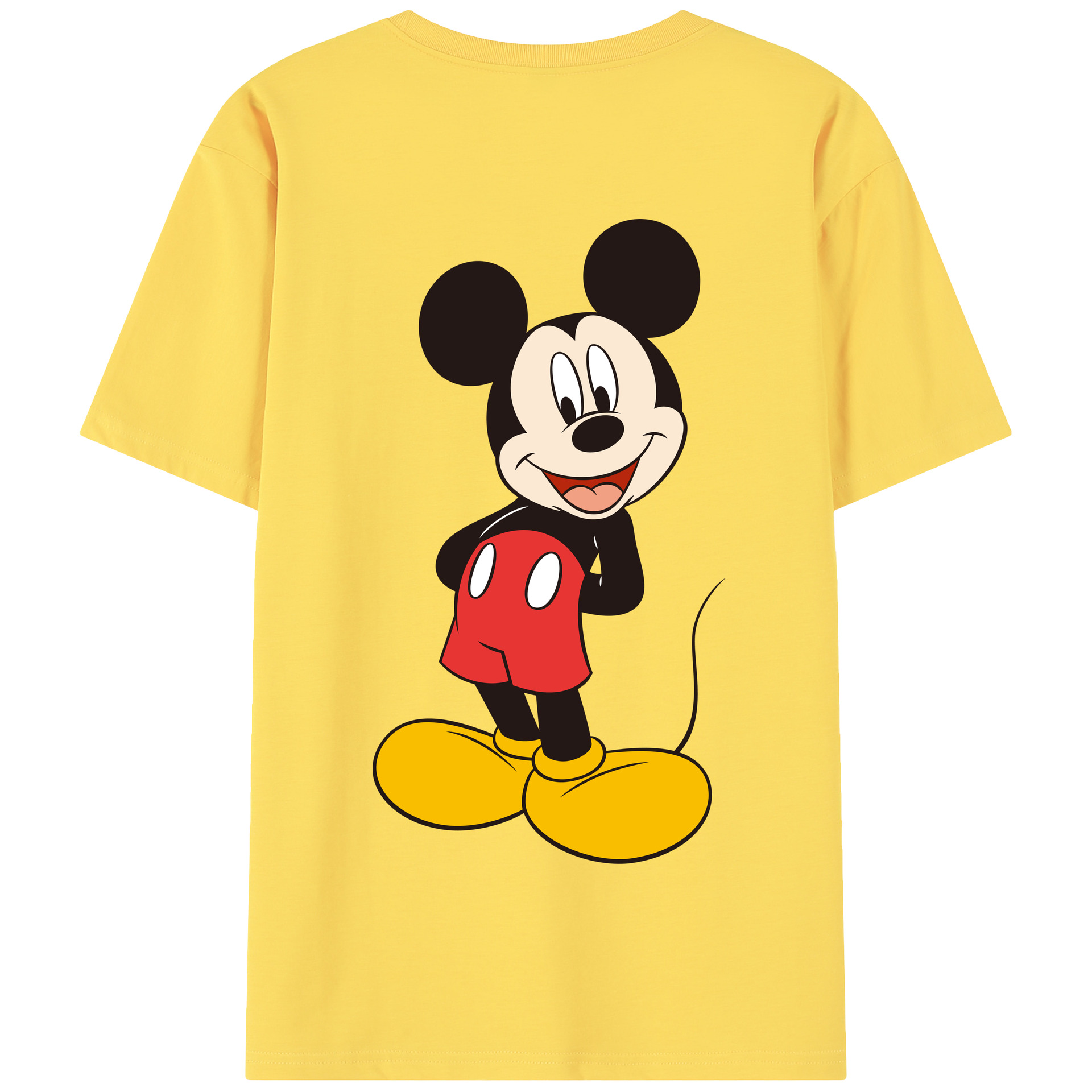 （画像用） ミッキーマウス Mickey Mouse 綿100％半袖Tシャツ（背面プリント）