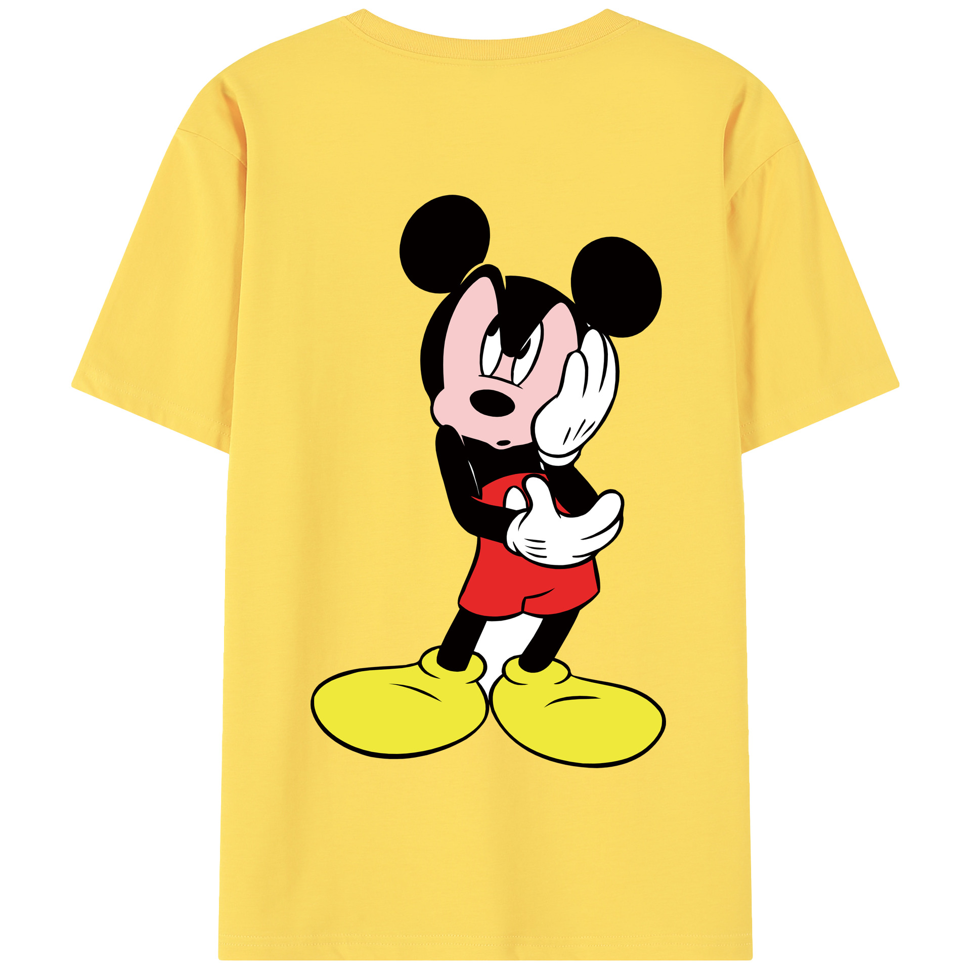（画像用） ミッキーマウス Mickey Mouse 綿100％半袖Tシャツ（背面プリント）