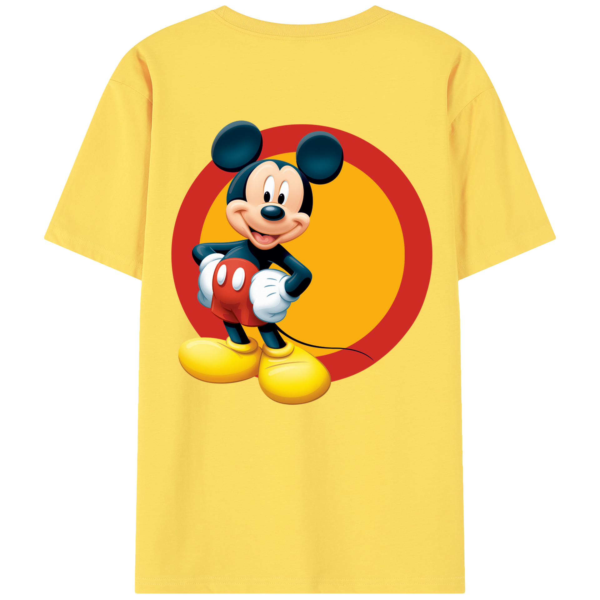 （画像用） ミッキーマウス Mickey Mouse 綿100％半袖Tシャツ（背面プリント）