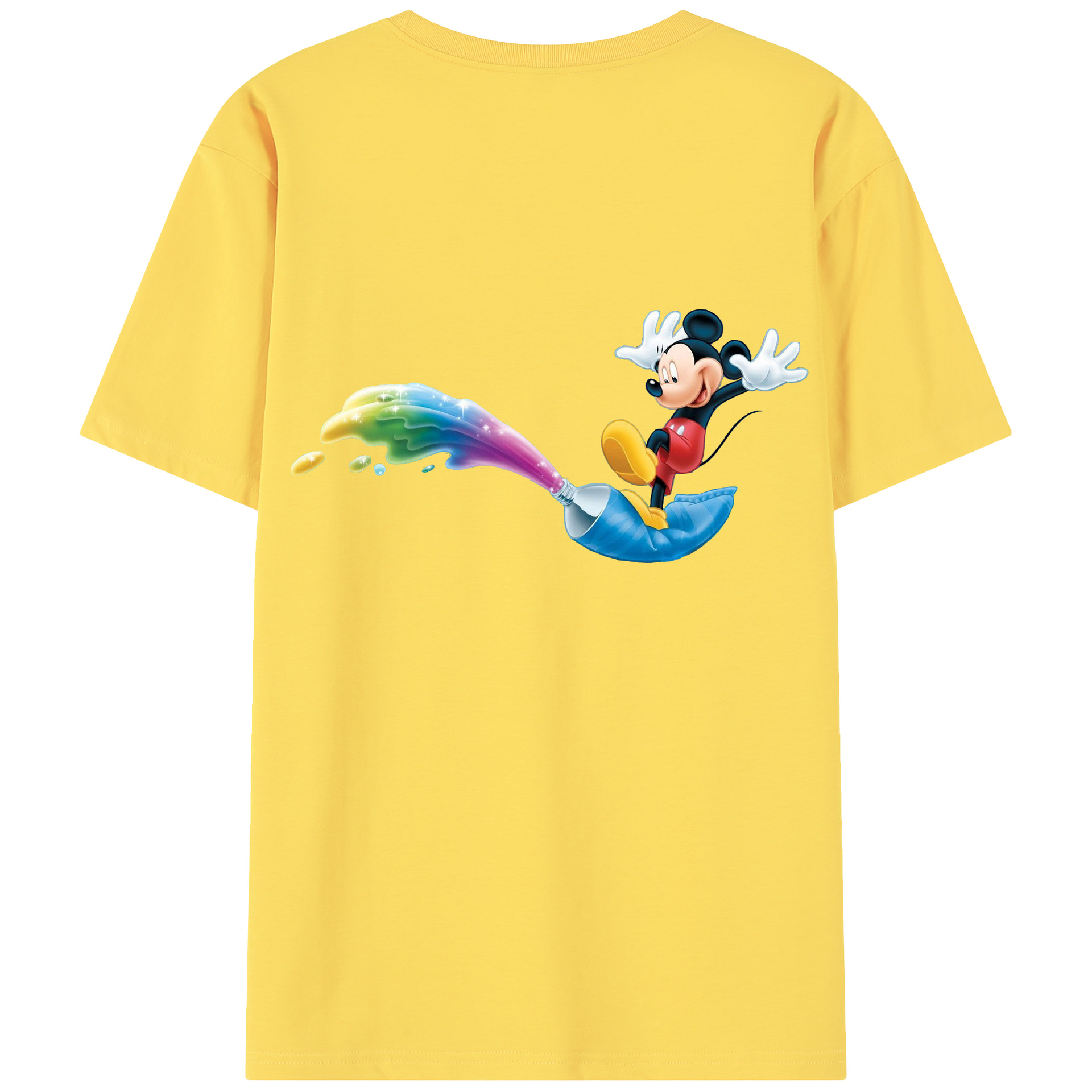 （画像用） ミッキーマウス Mickey Mouse 綿100％半袖Tシャツ（背面プリント）