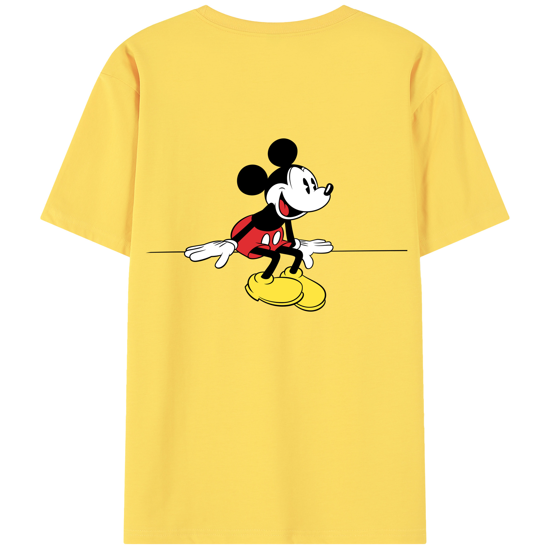 （画像用） ミッキーマウス Mickey Mouse 綿100％半袖Tシャツ（背面プリント）