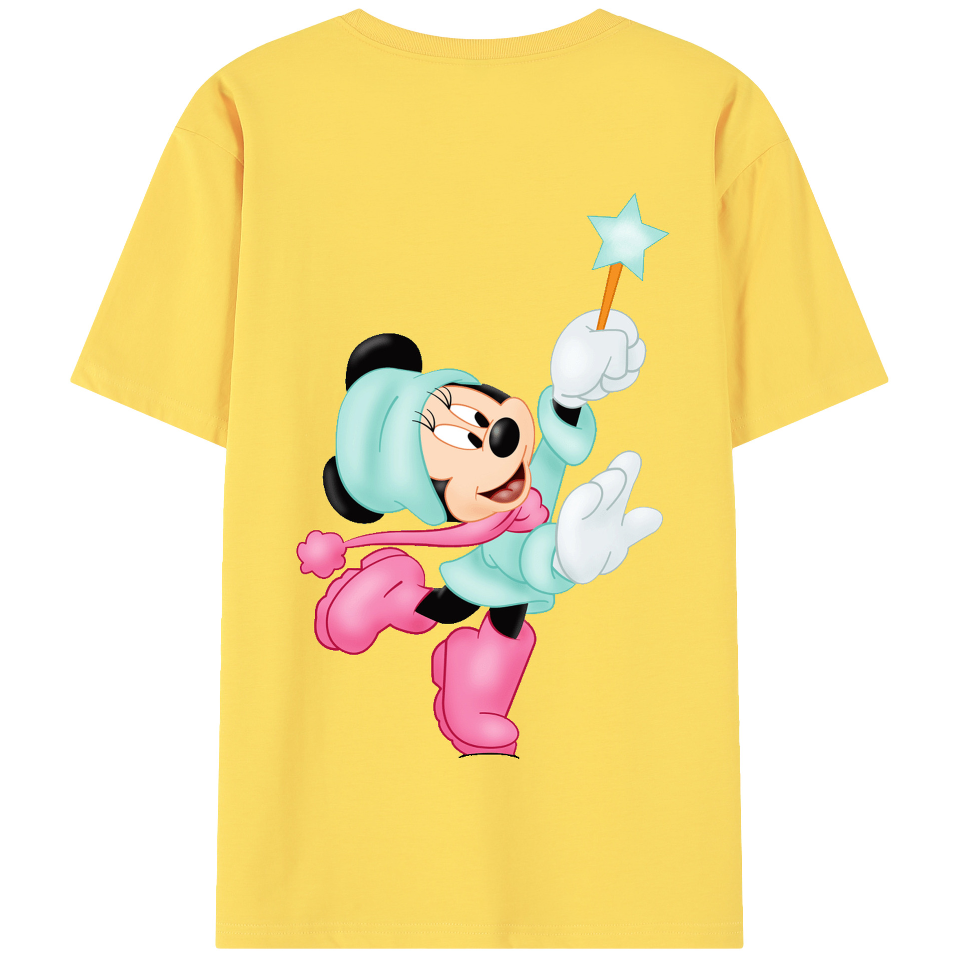 （画像用） ミッキーマウス Mickey Mouse 綿100％半袖Tシャツ（背面プリント）
