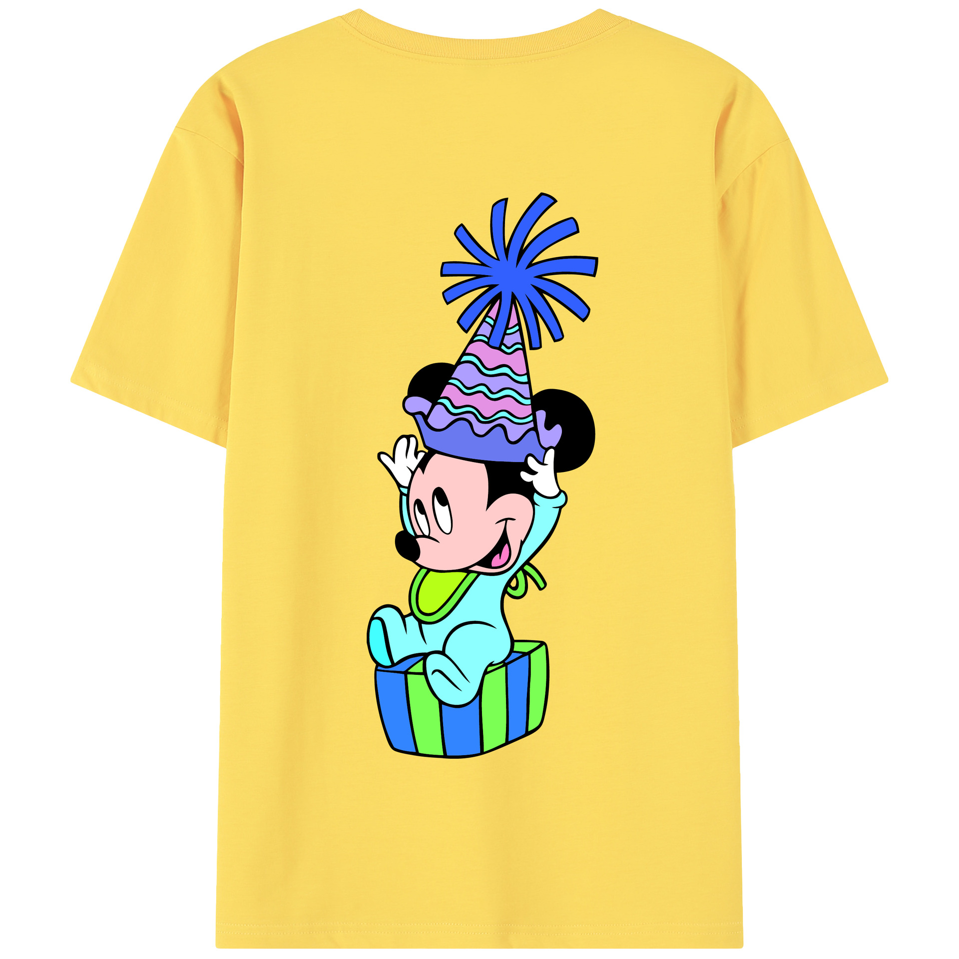（画像用） ミッキーマウス Mickey Mouse 綿100％半袖Tシャツ（背面プリント）