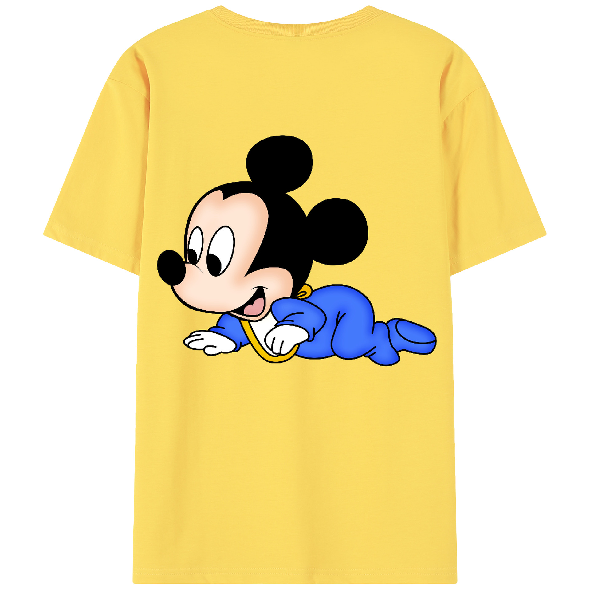 （画像用） ミッキーマウス Mickey Mouse 綿100％半袖Tシャツ（背面プリント）