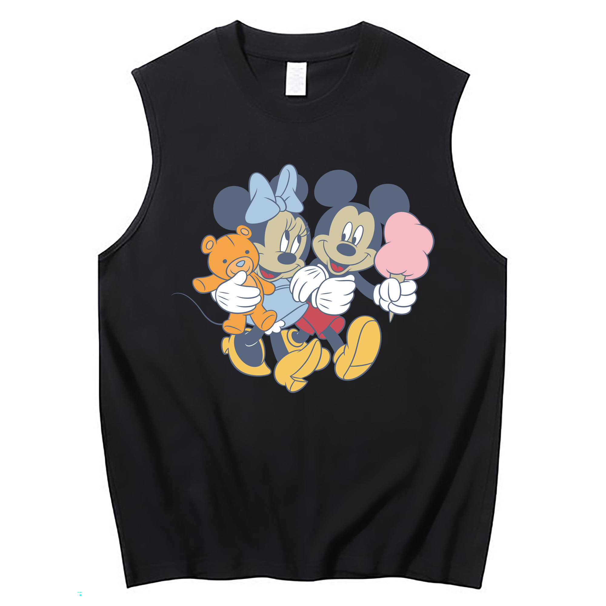 ミッキーマウス Mickey Mouse コットン100％タンクトップ（フロントプリント）