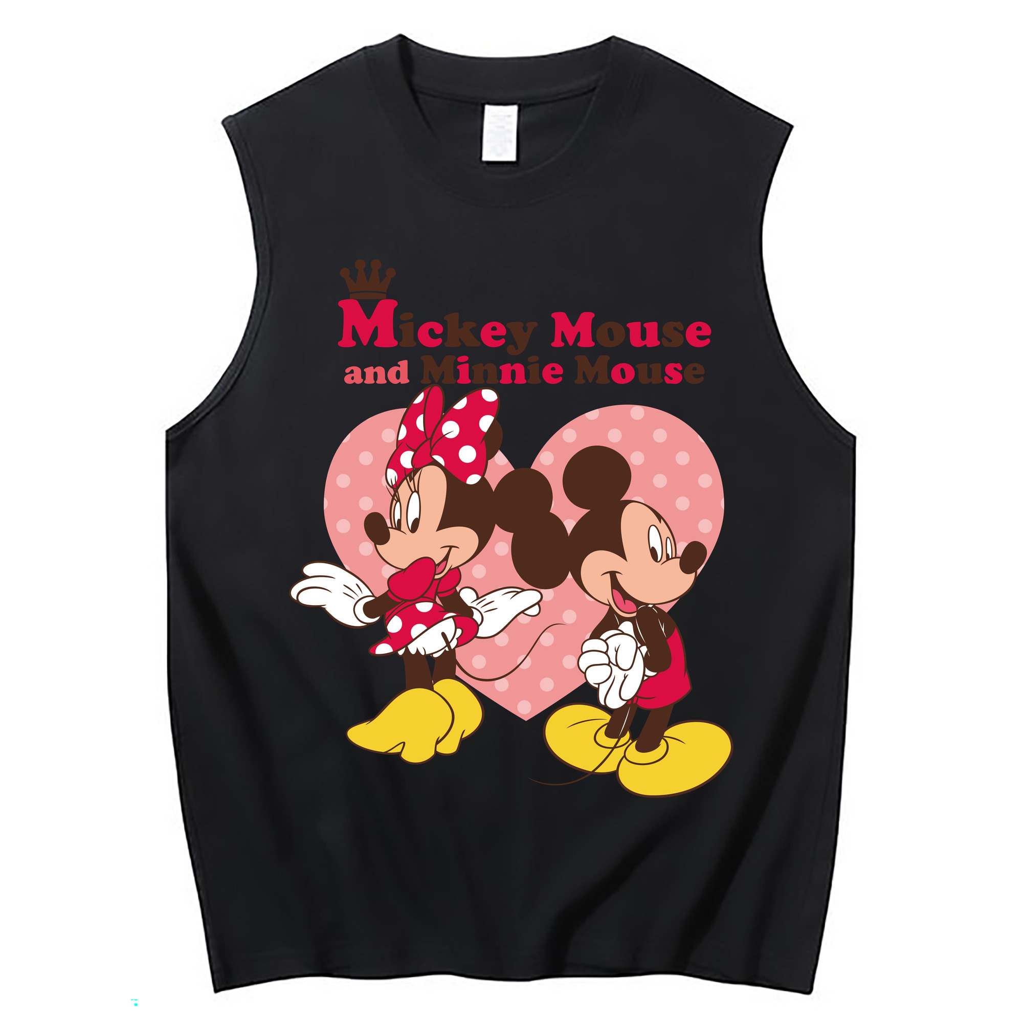 ミッキーマウス Mickey Mouse コットン100％タンクトップ（フロントプリント）