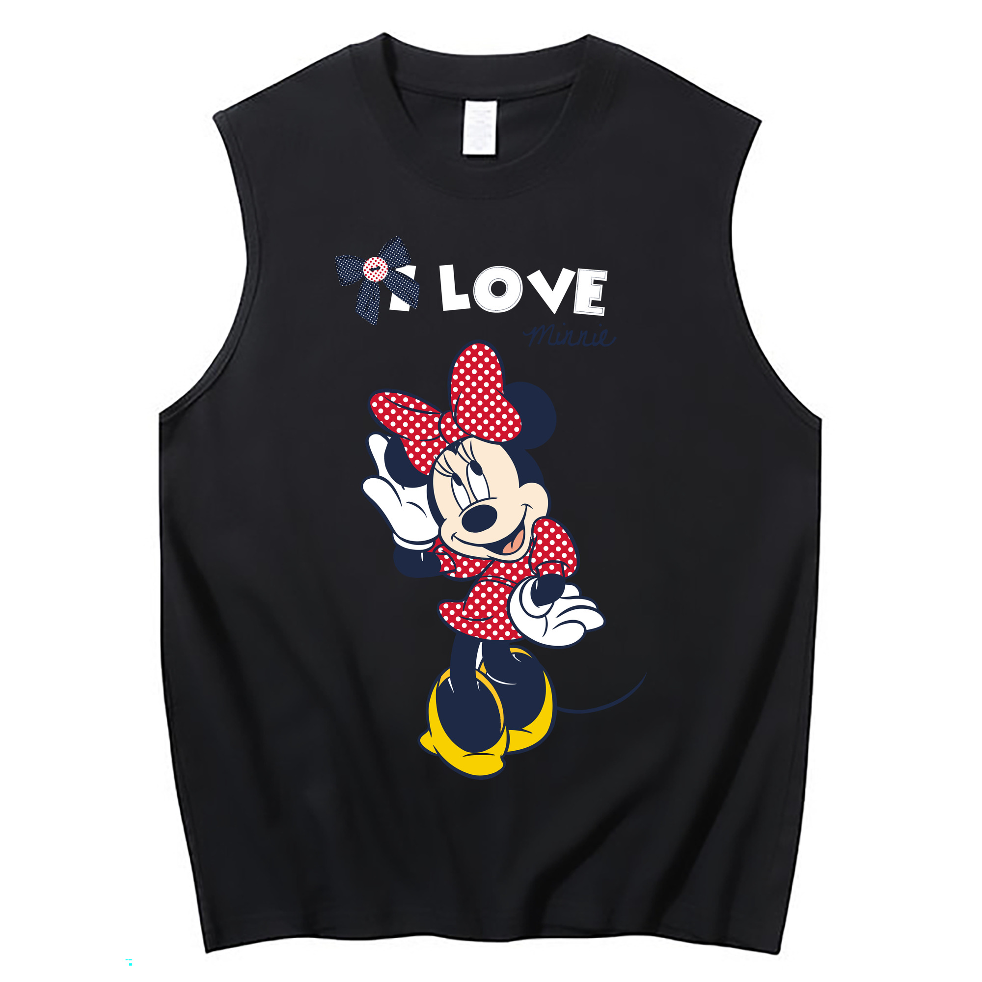 ミッキーマウス Mickey Mouse コットン100％タンクトップ（フロントプリント）