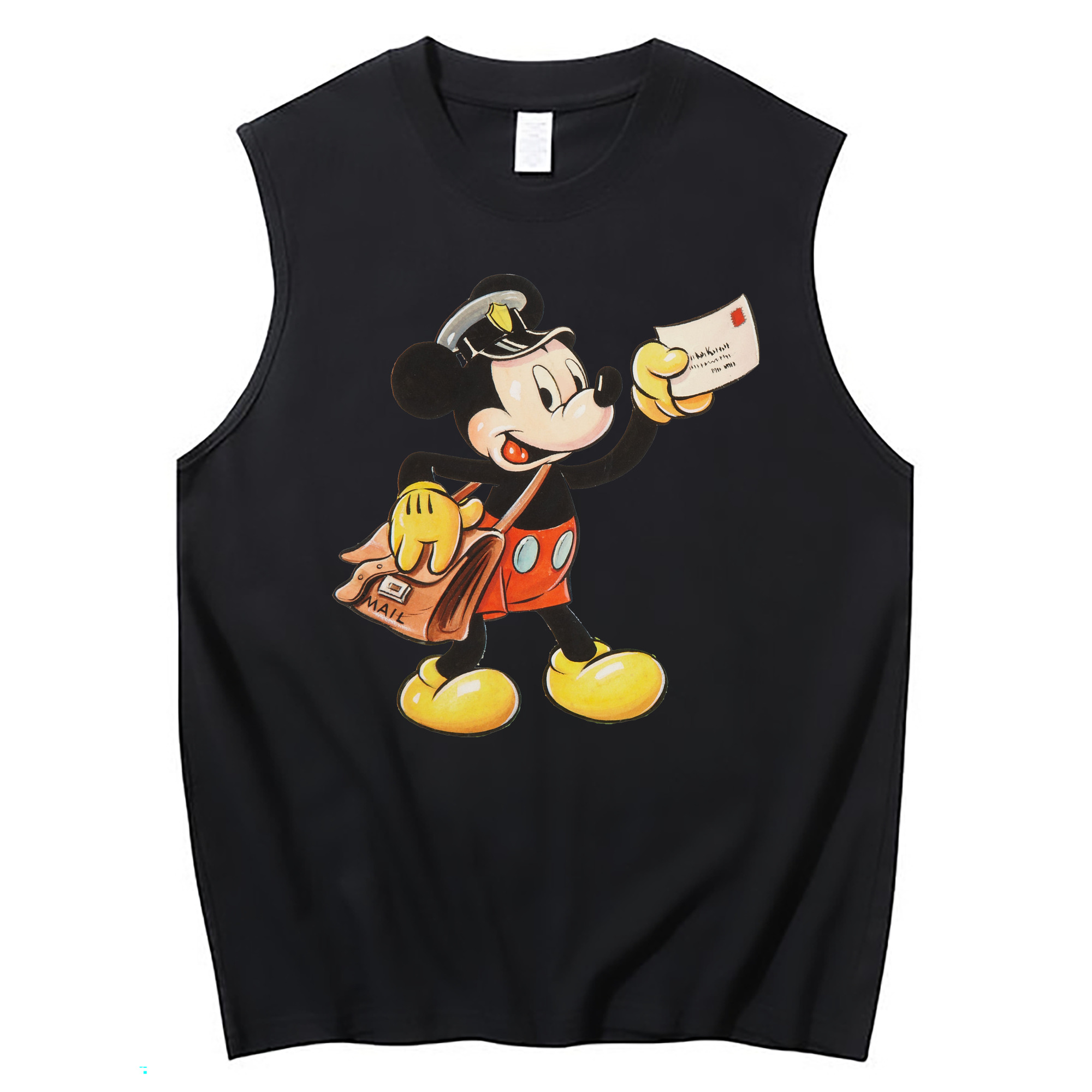 ミッキーマウス Mickey Mouse コットン100％タンクトップ（フロントプリント）
