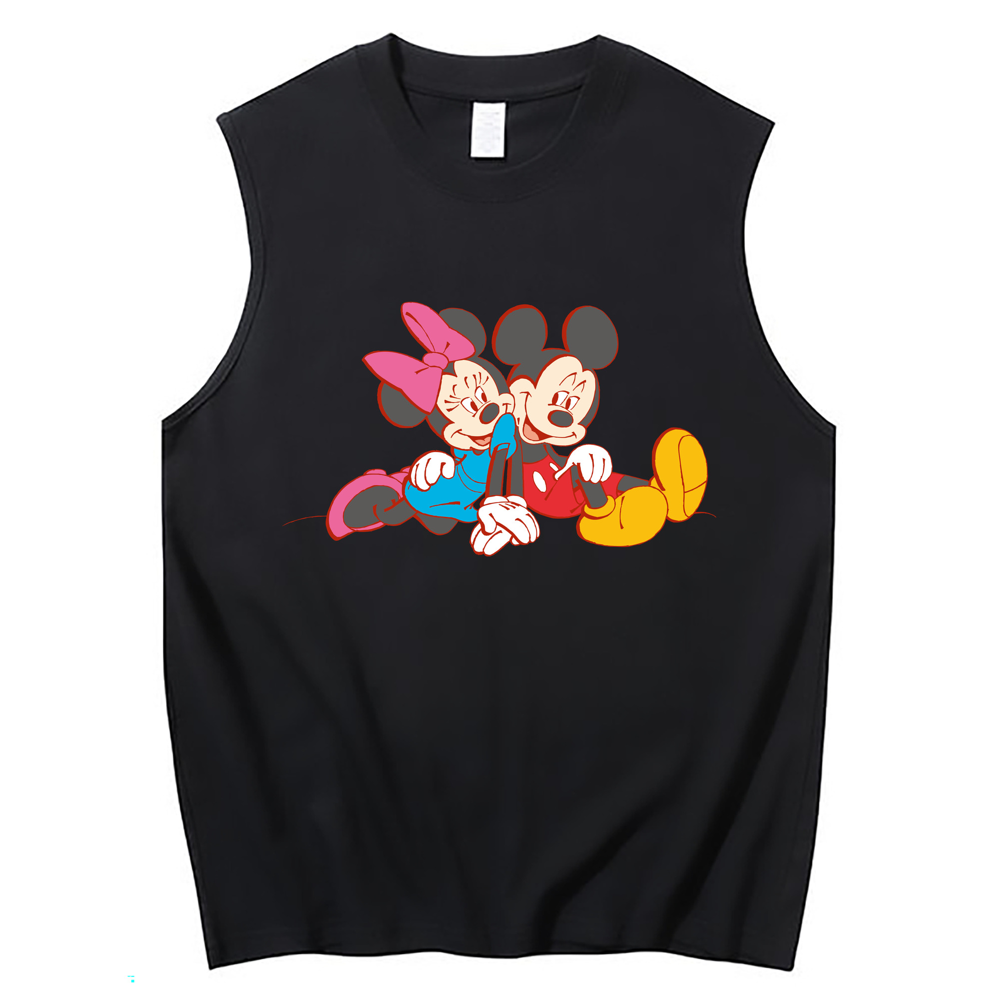 ミッキーマウス Mickey Mouse コットン100％タンクトップ（フロントプリント）