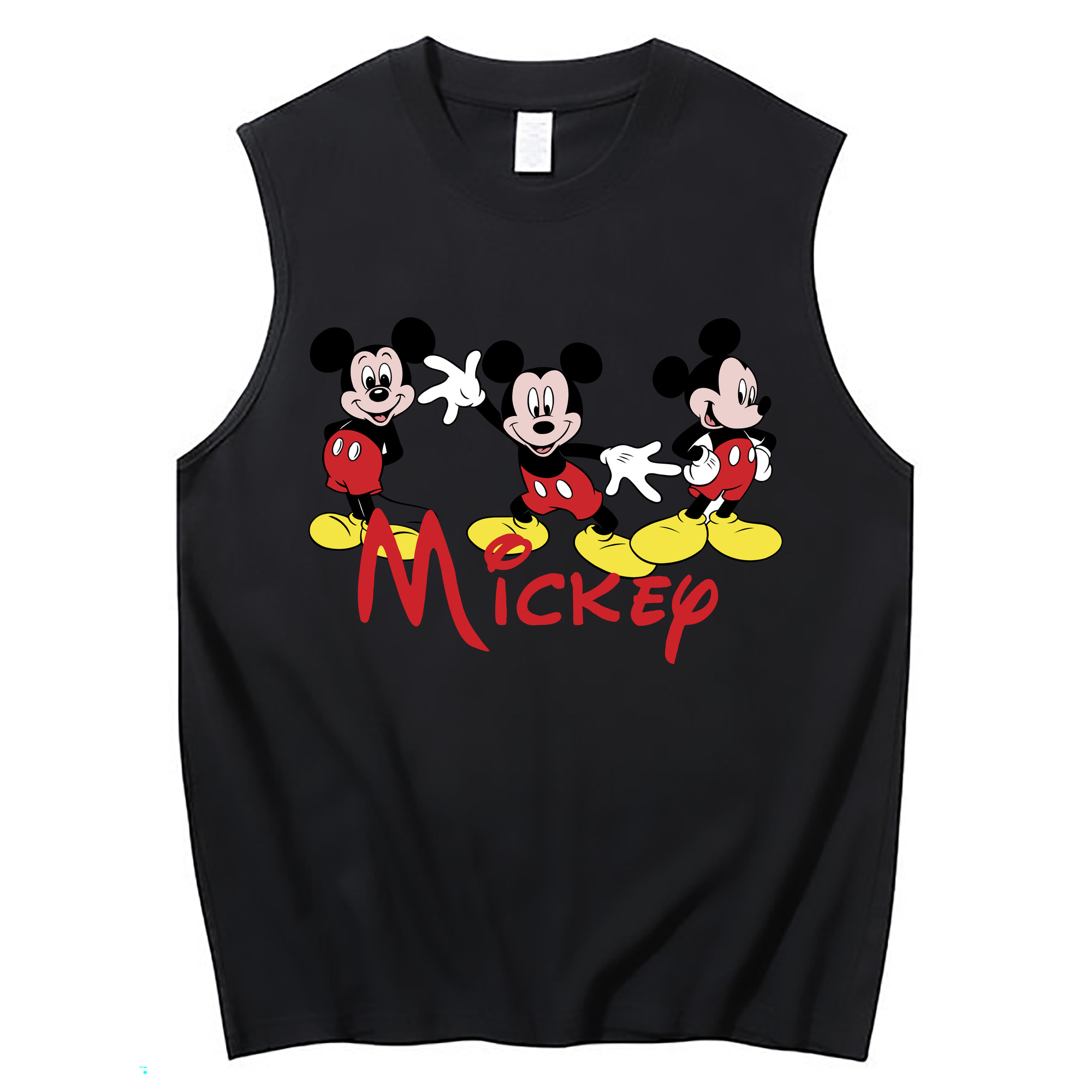 ミッキーマウス Mickey Mouse コットン100％タンクトップ（フロントプリント）