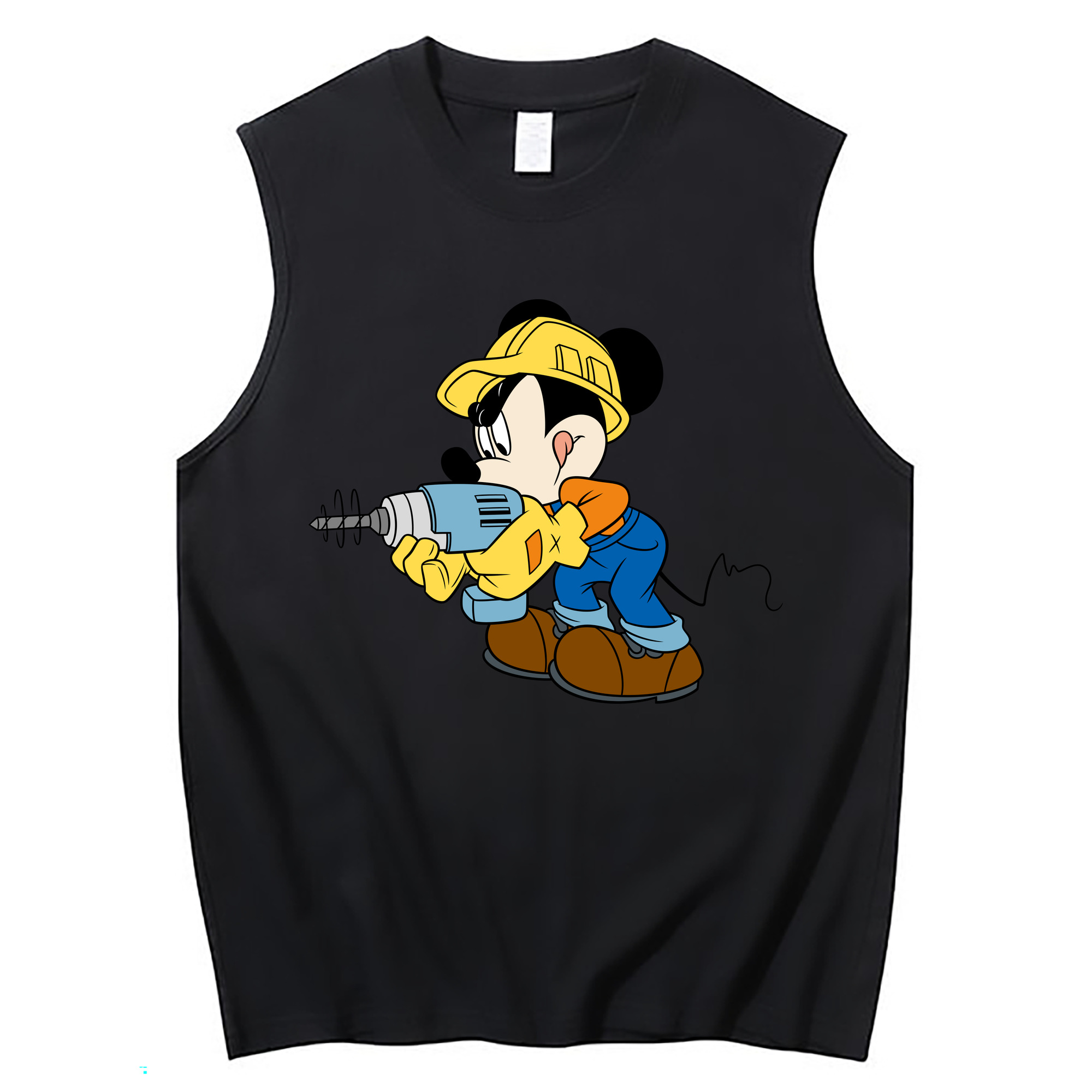 ミッキーマウス Mickey Mouse コットン100％タンクトップ（フロントプリント）