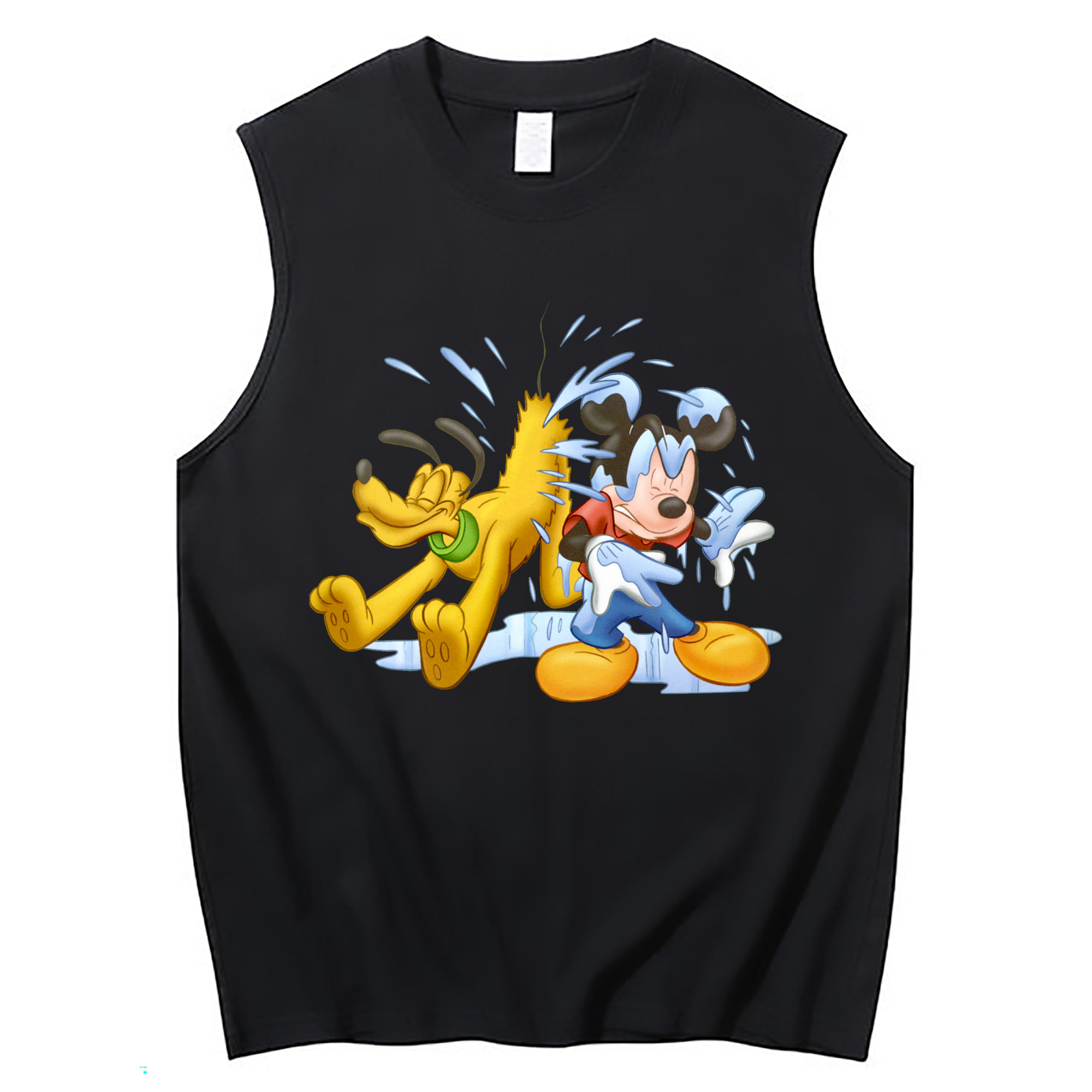 ミッキーマウス Mickey Mouse コットン100％タンクトップ（フロントプリント）