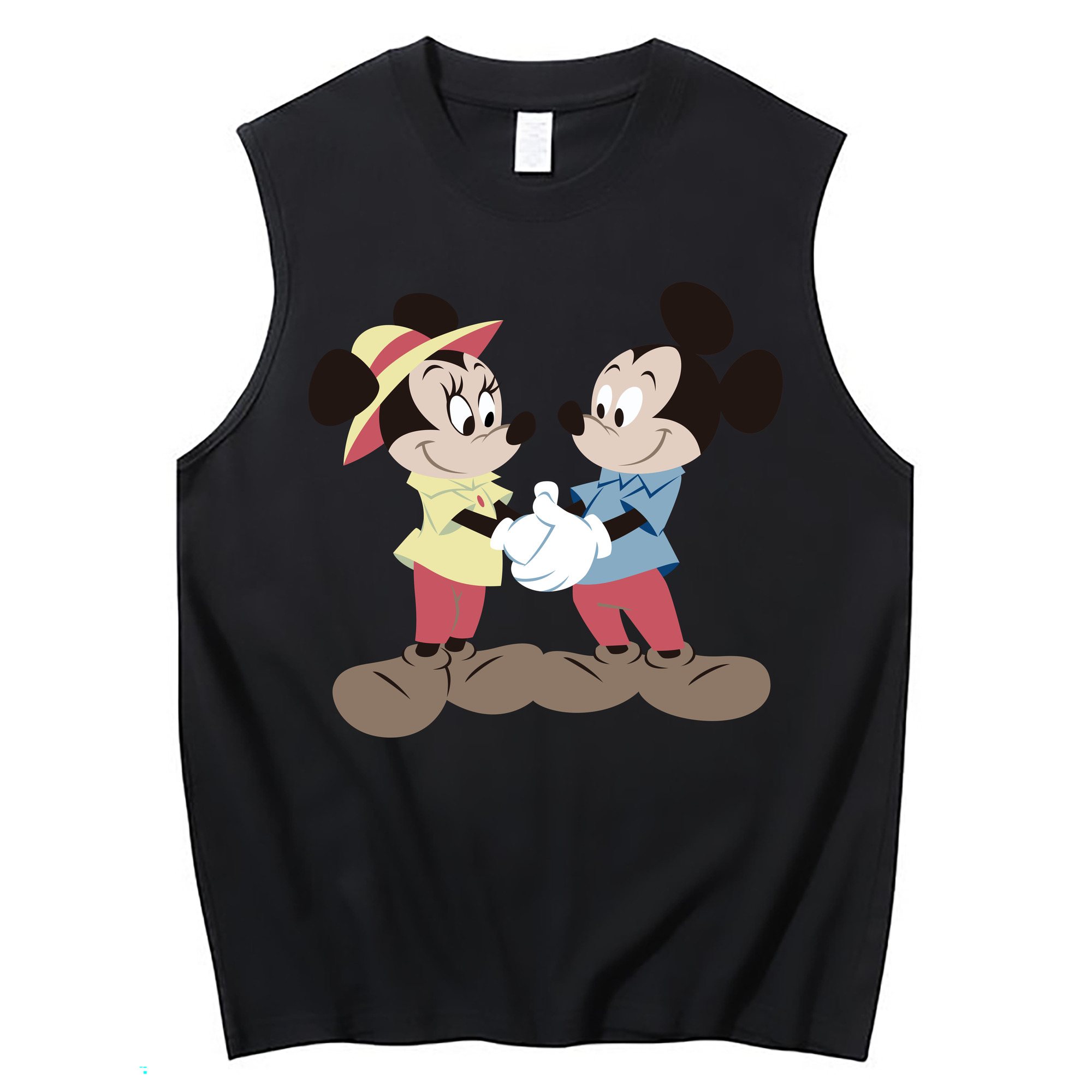 ミッキーマウス Mickey Mouse コットン100％タンクトップ（フロントプリント）
