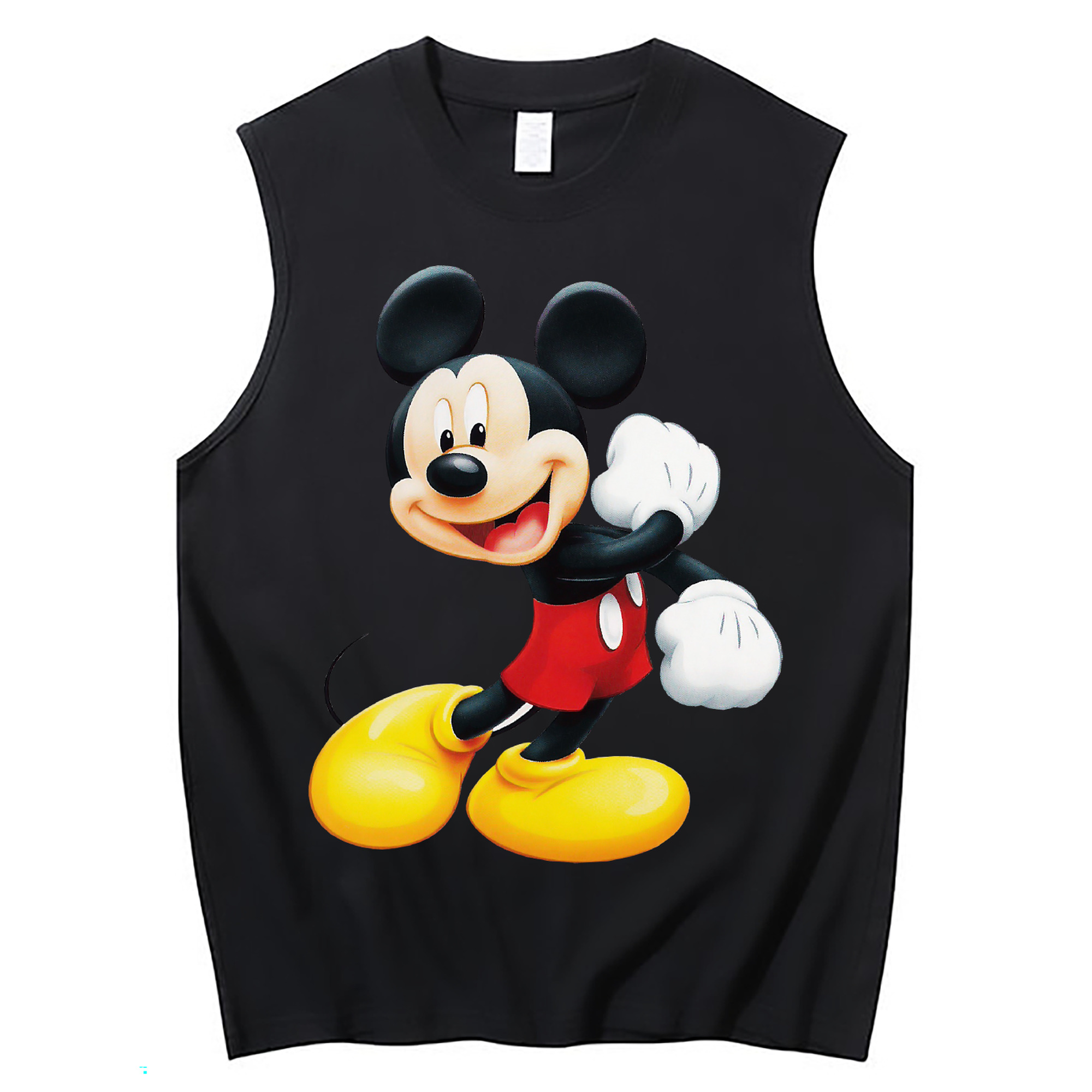 ミッキーマウス Mickey Mouse コットン100％タンクトップ（フロントプリント）