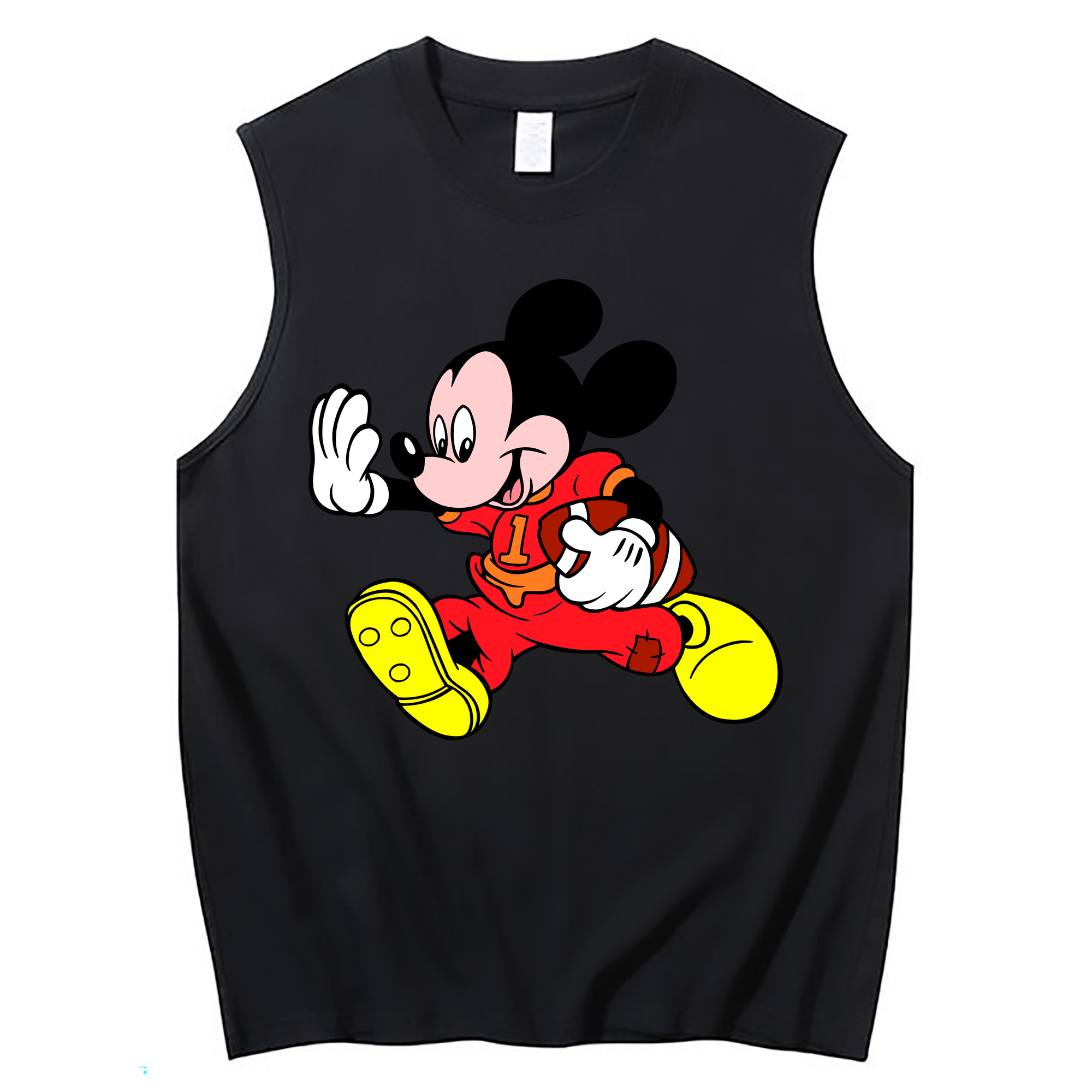 ミッキーマウス Mickey Mouse コットン100％タンクトップ（フロントプリント）