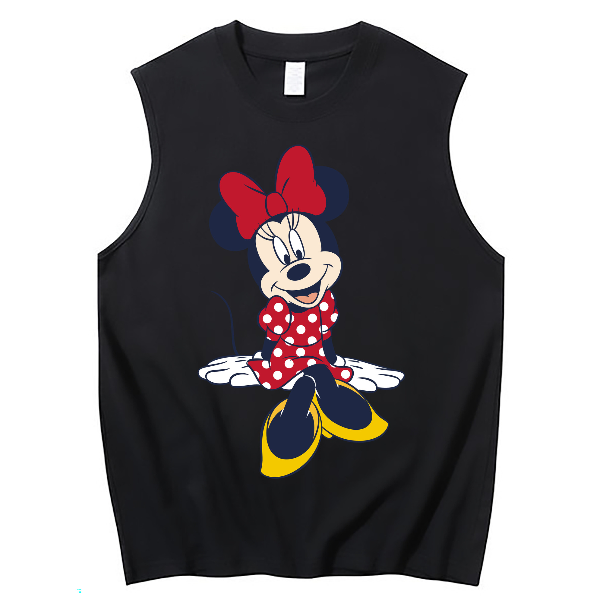 ミッキーマウス Mickey Mouse コットン100％タンクトップ（フロントプリント）