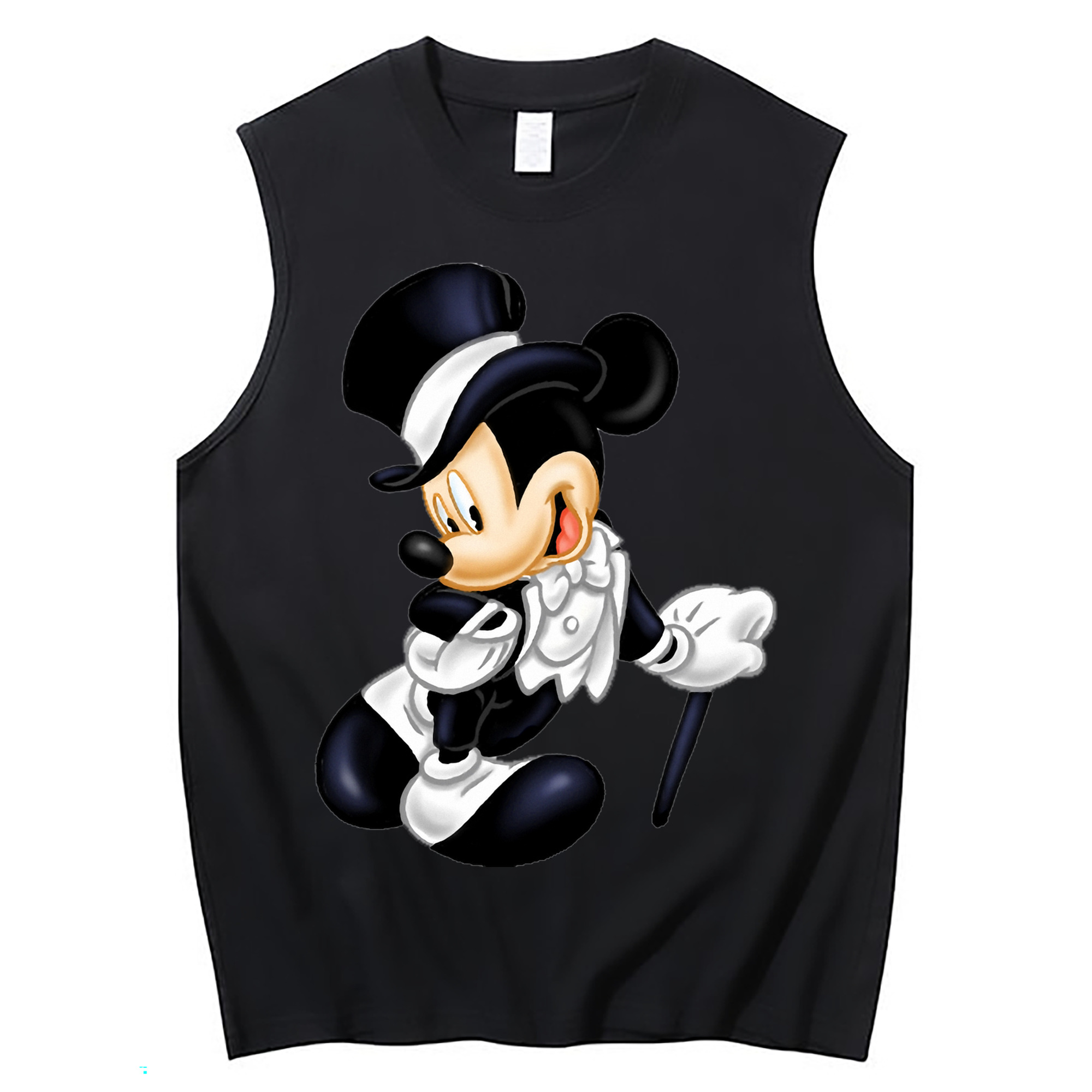 ミッキーマウス Mickey Mouse コットン100％タンクトップ（フロントプリント）