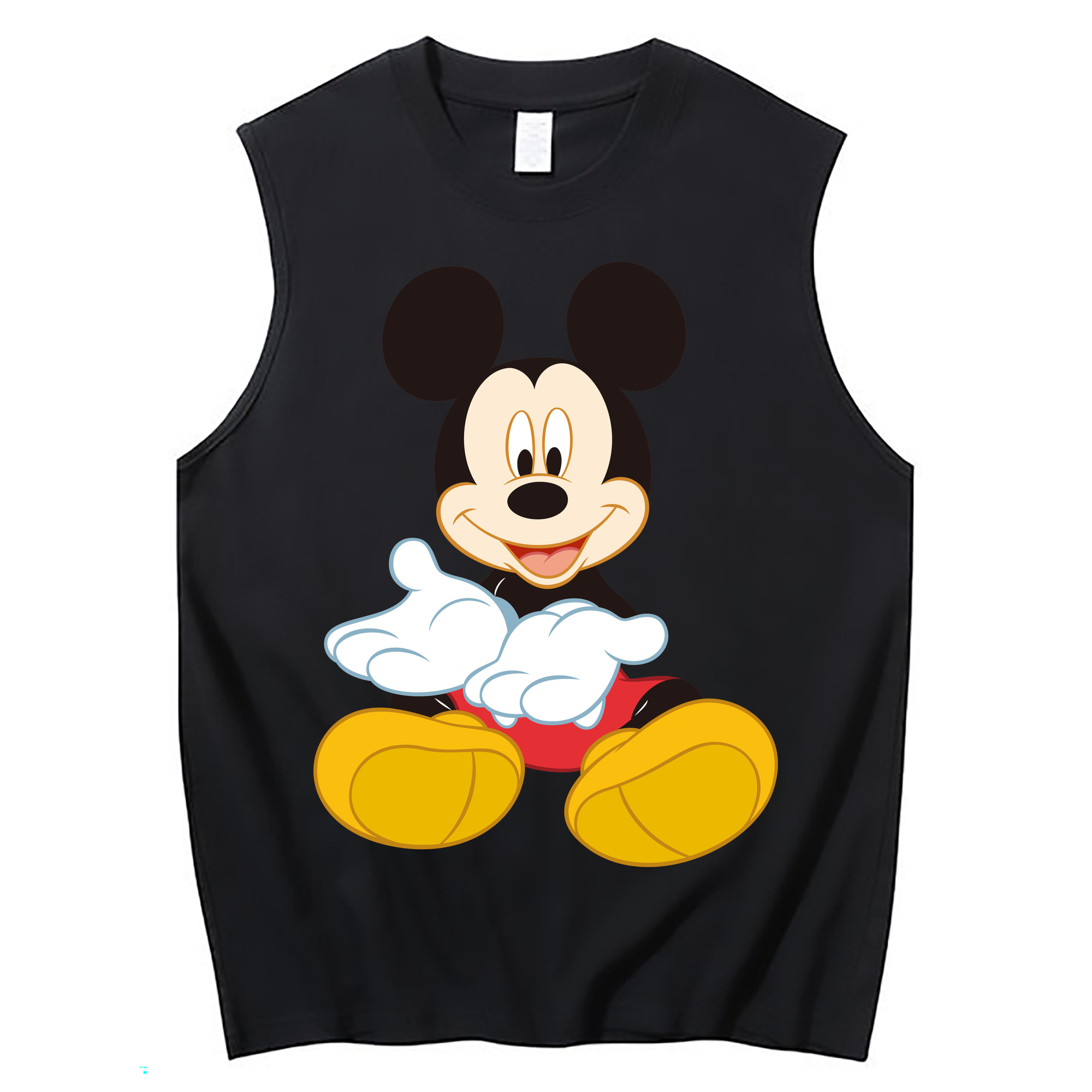 ミッキーマウス Mickey Mouse コットン100％タンクトップ（フロントプリント）