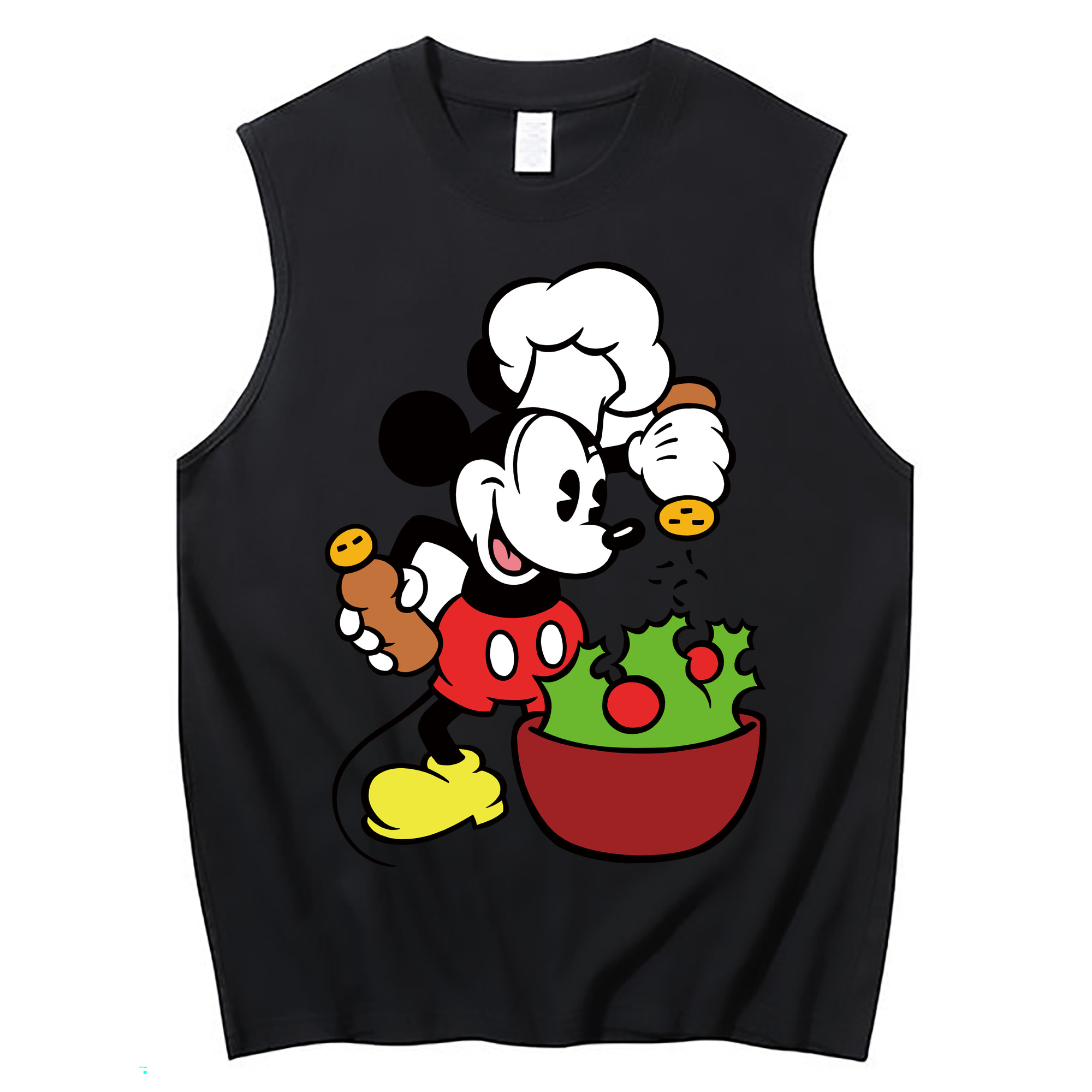 ミッキーマウス Mickey Mouse コットン100％タンクトップ（フロントプリント）