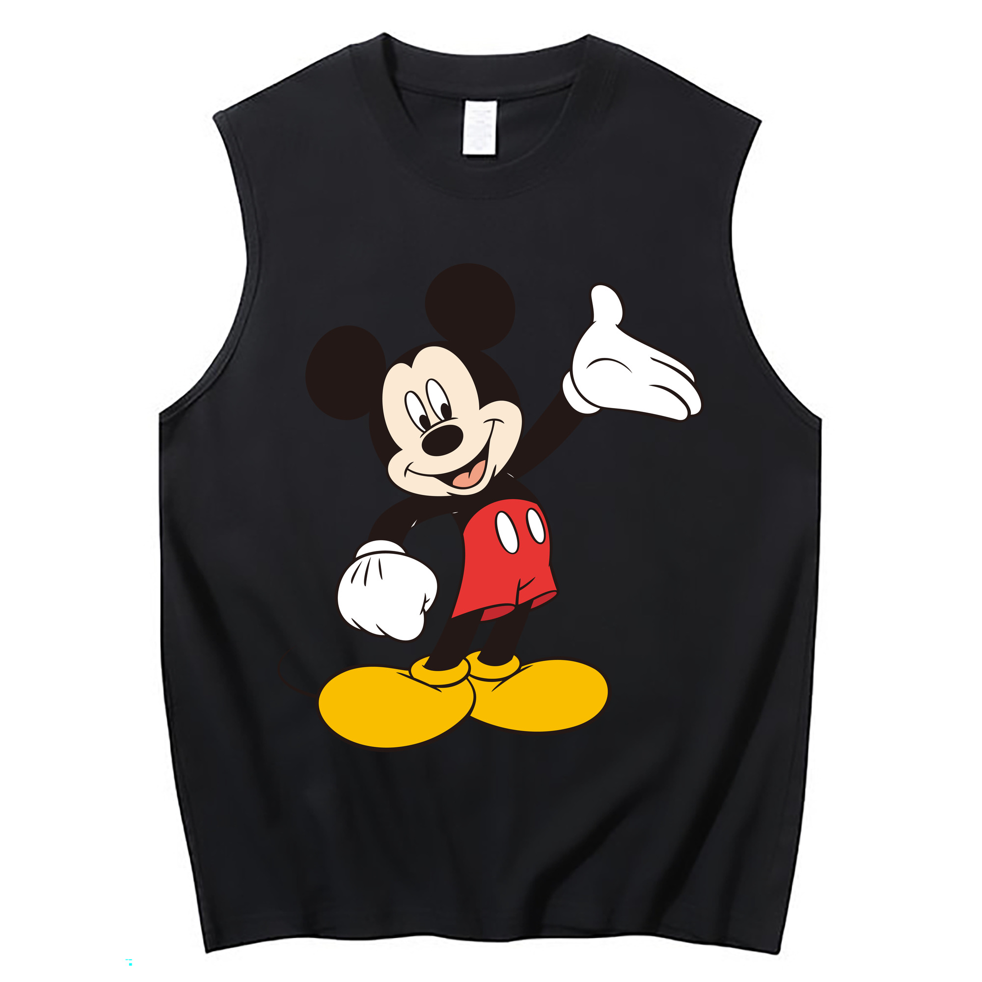 ミッキーマウス Mickey Mouse コットン100％タンクトップ（フロントプリント）