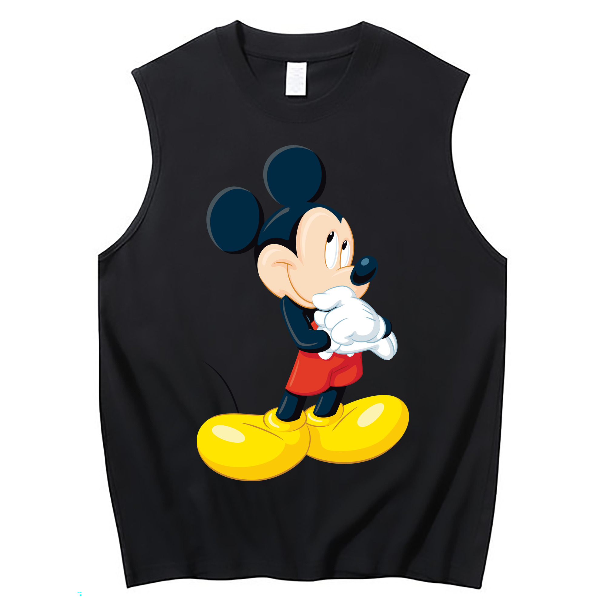 ミッキーマウス Mickey Mouse コットン100％タンクトップ（フロントプリント）