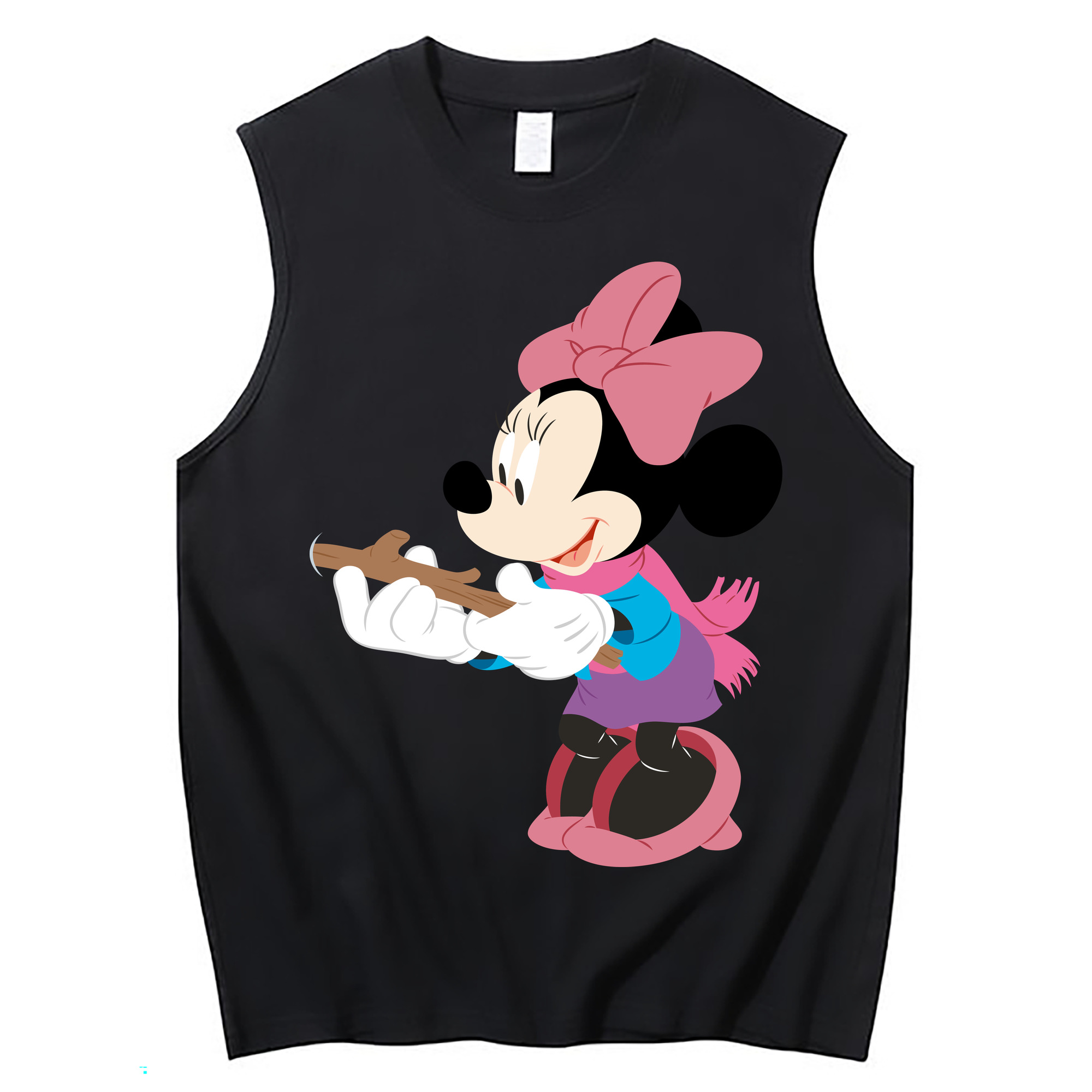 （画像用） ミッキーマウス Mickey Mouse コットン100％タンクトップ（フロントプリント）