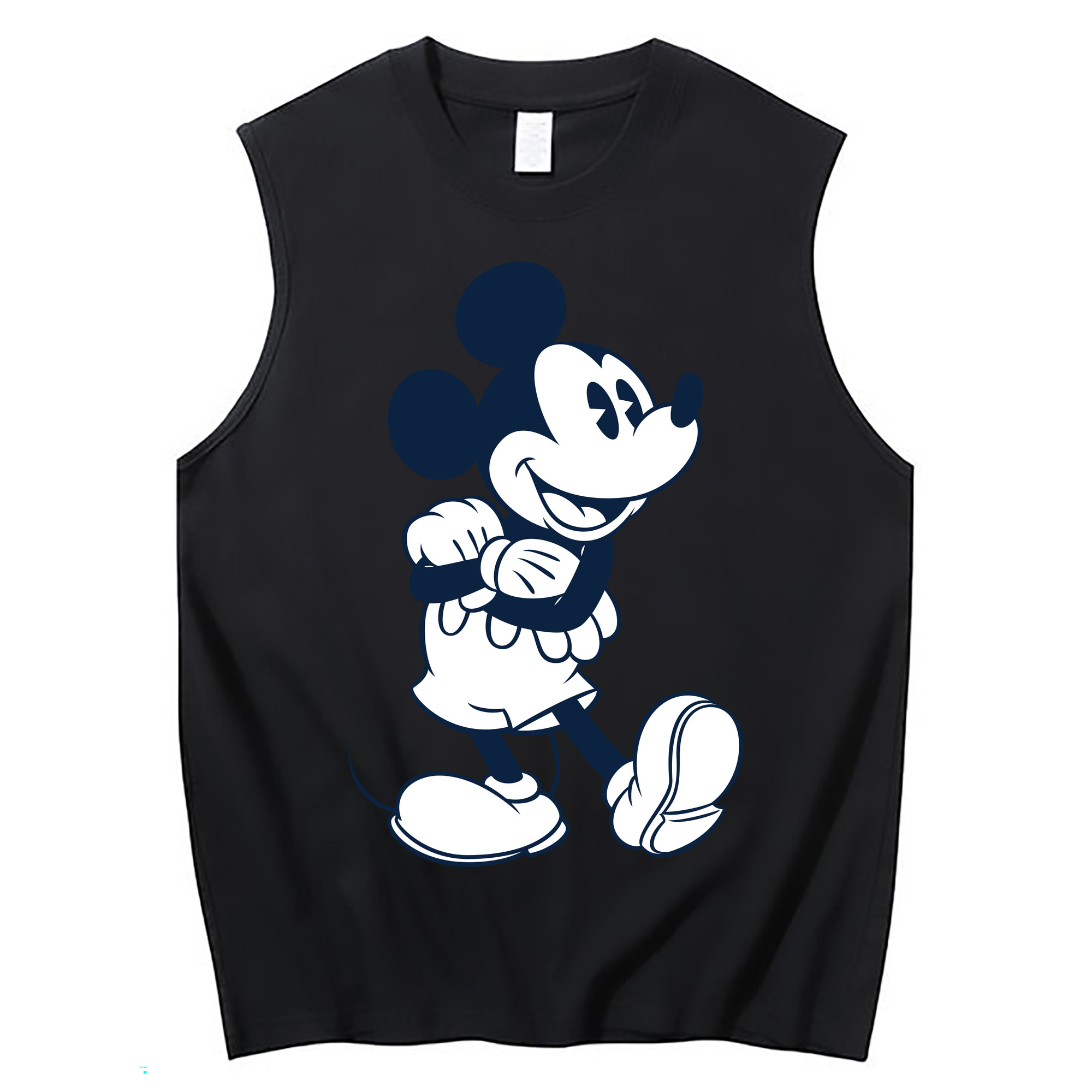 ミッキーマウス Mickey Mouse コットン100％タンクトップ（フロントプリント）