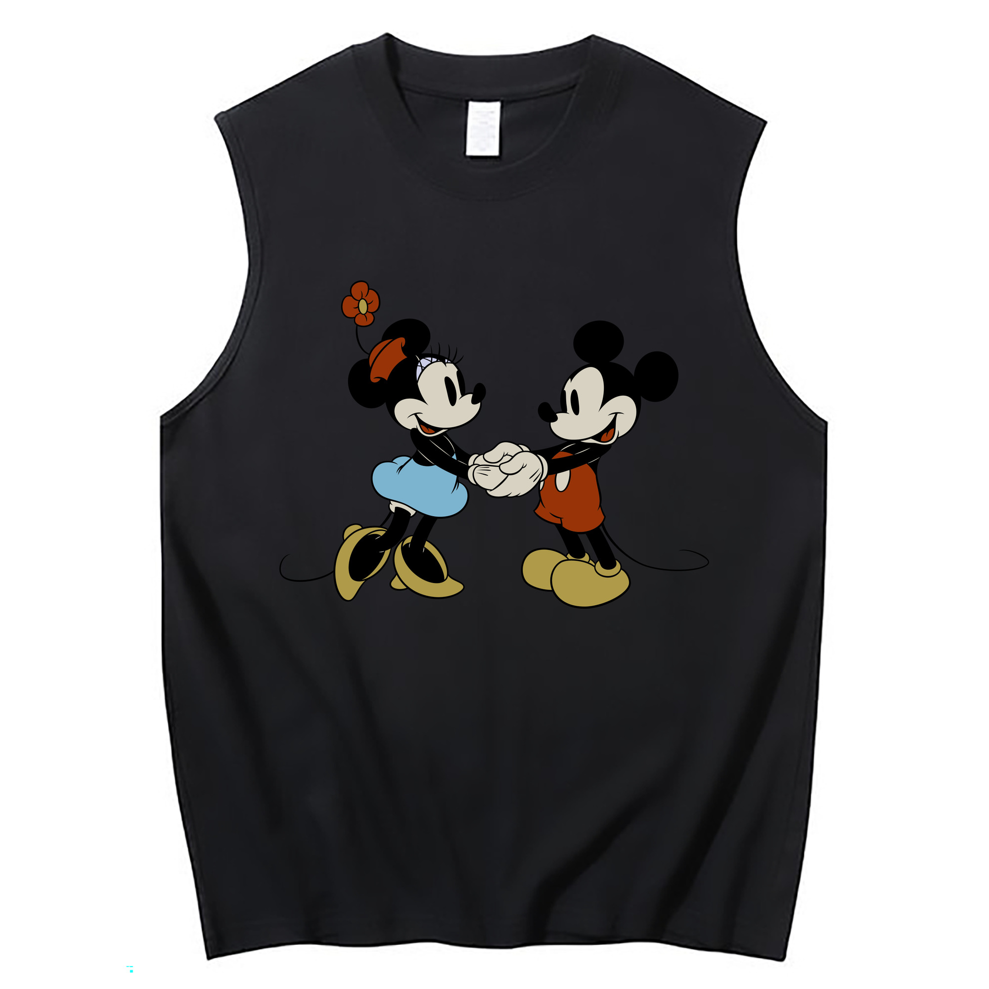 ミッキーマウス Mickey Mouse コットン100％タンクトップ（フロントプリント）