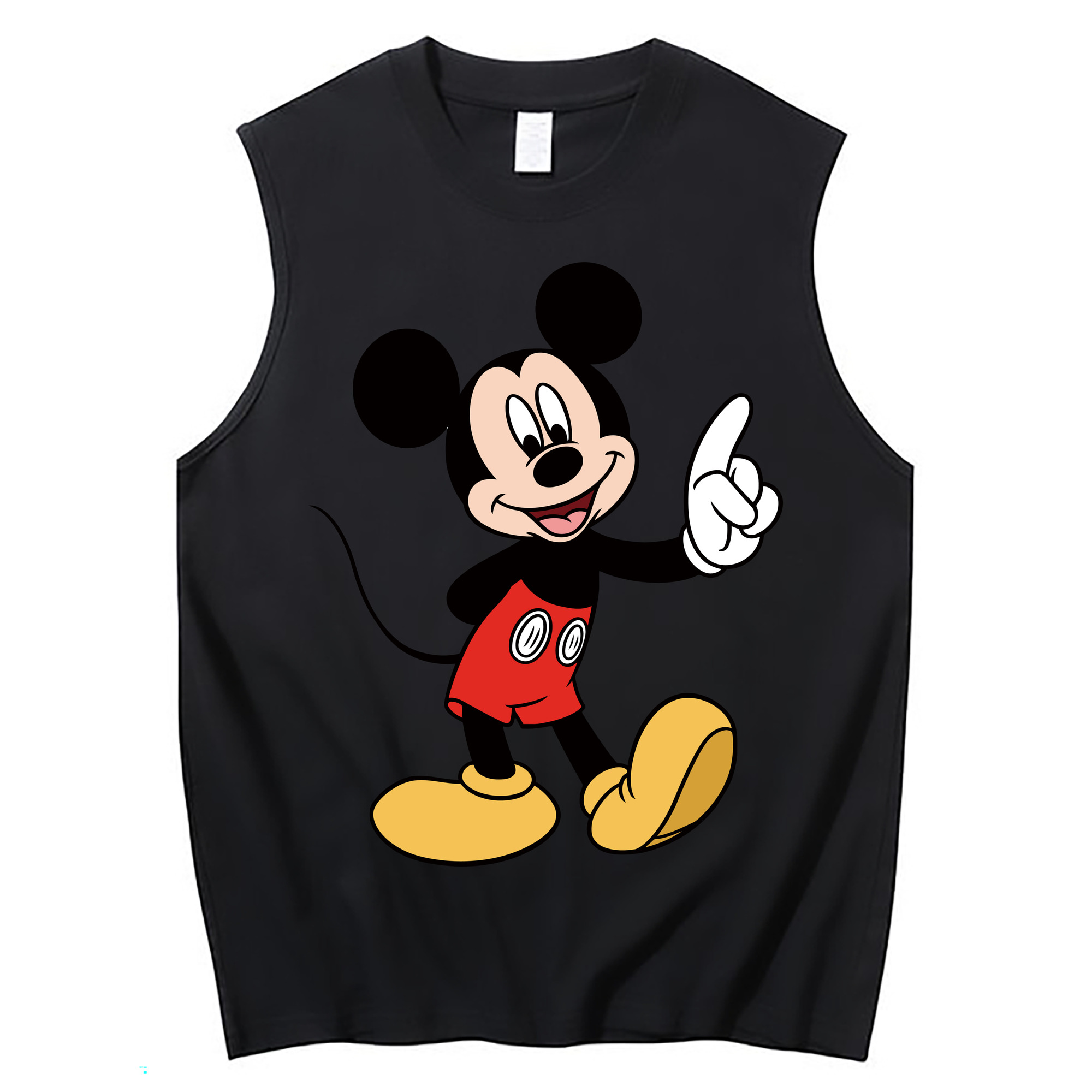 ミッキーマウス Mickey Mouse コットン100％タンクトップ（フロントプリント）