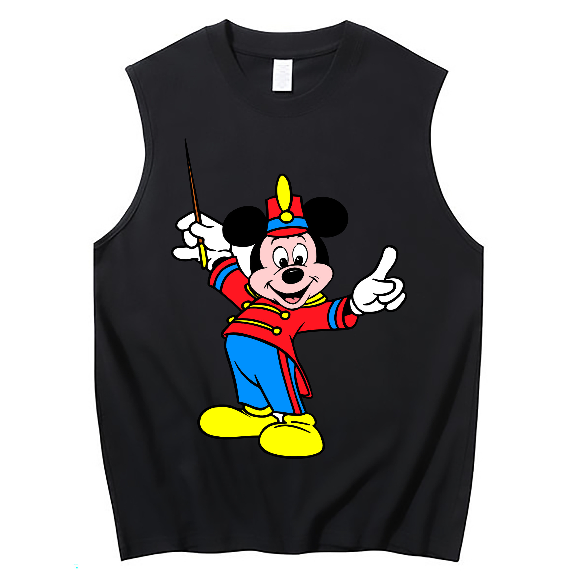 ミッキーマウス Mickey Mouse コットン100％タンクトップ（フロントプリント）
