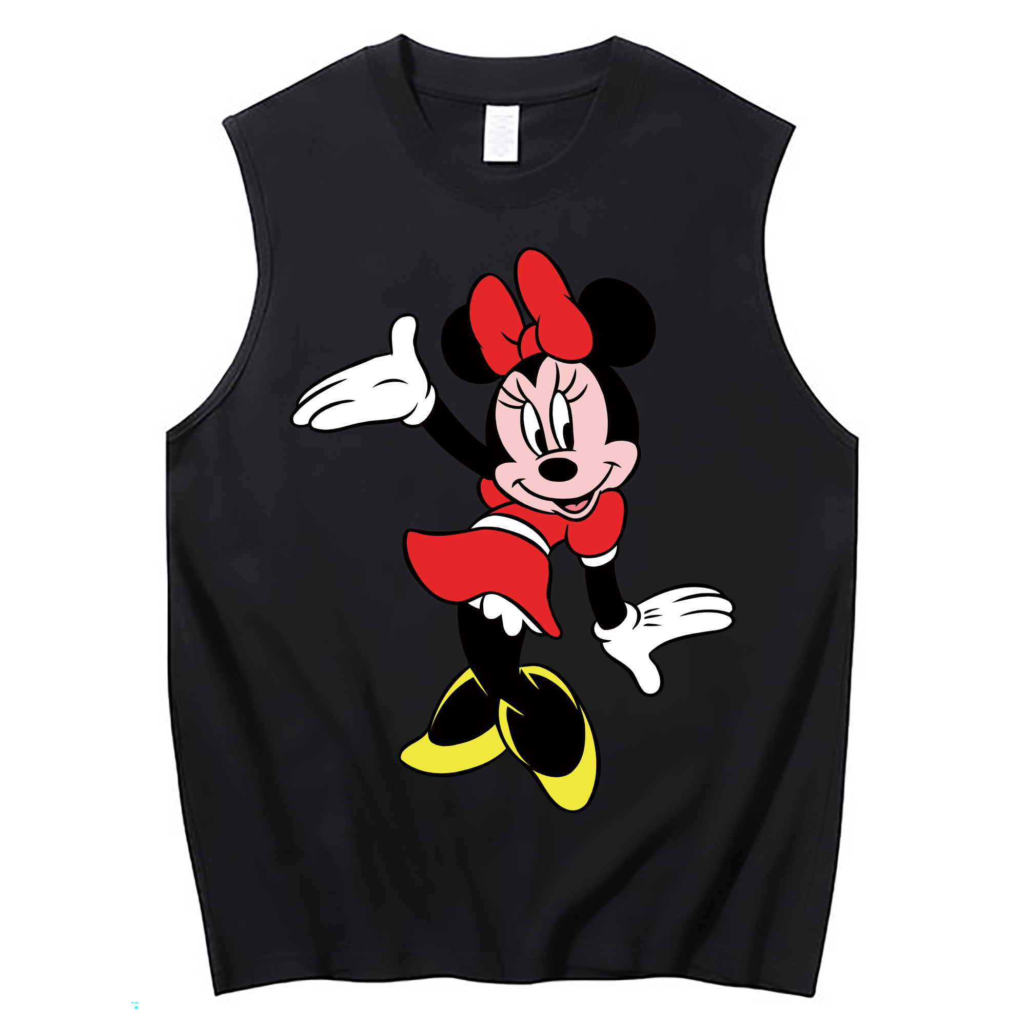 ミッキーマウス Mickey Mouse コットン100％タンクトップ（フロントプリント）