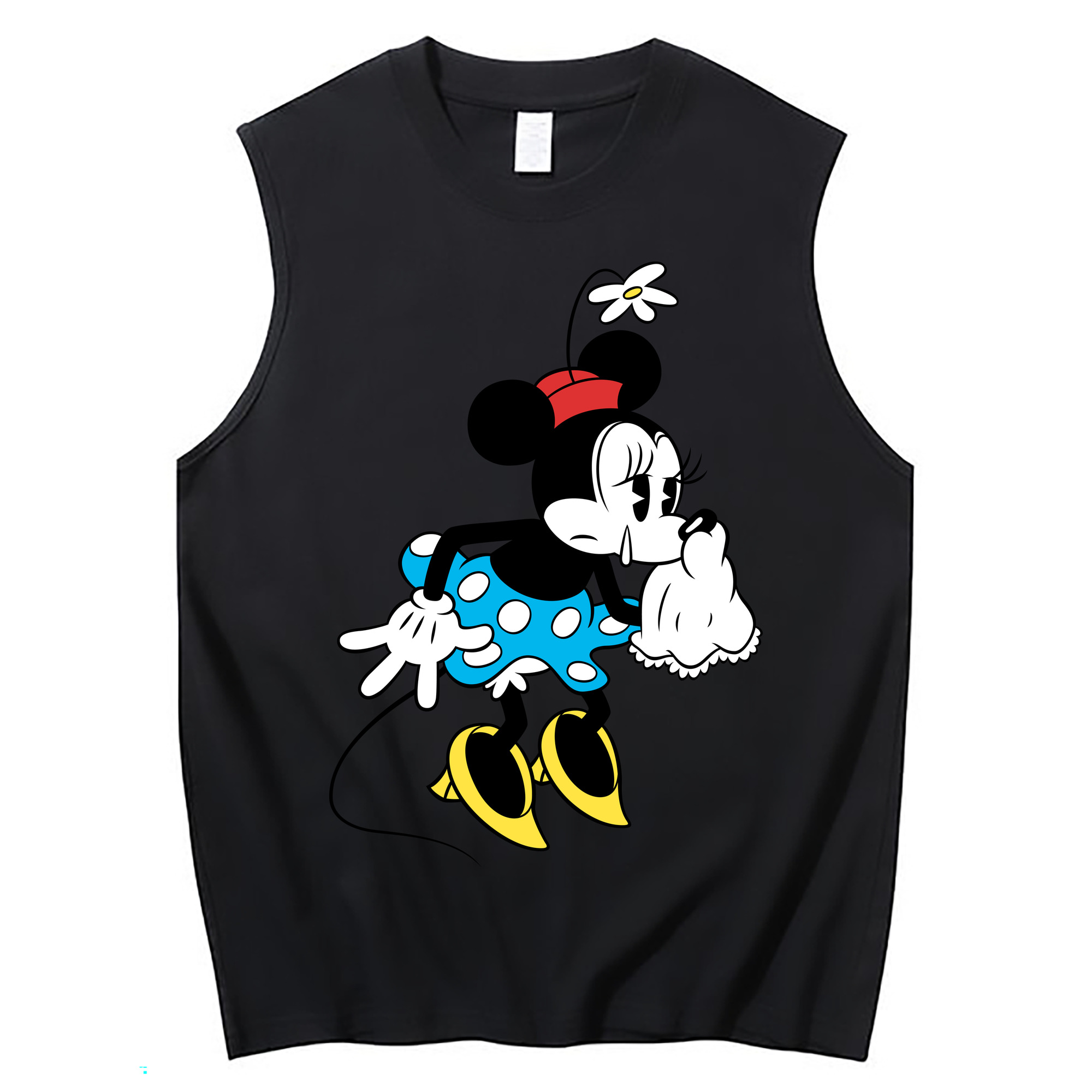 ミッキーマウス Mickey Mouse コットン100％タンクトップ（フロントプリント）