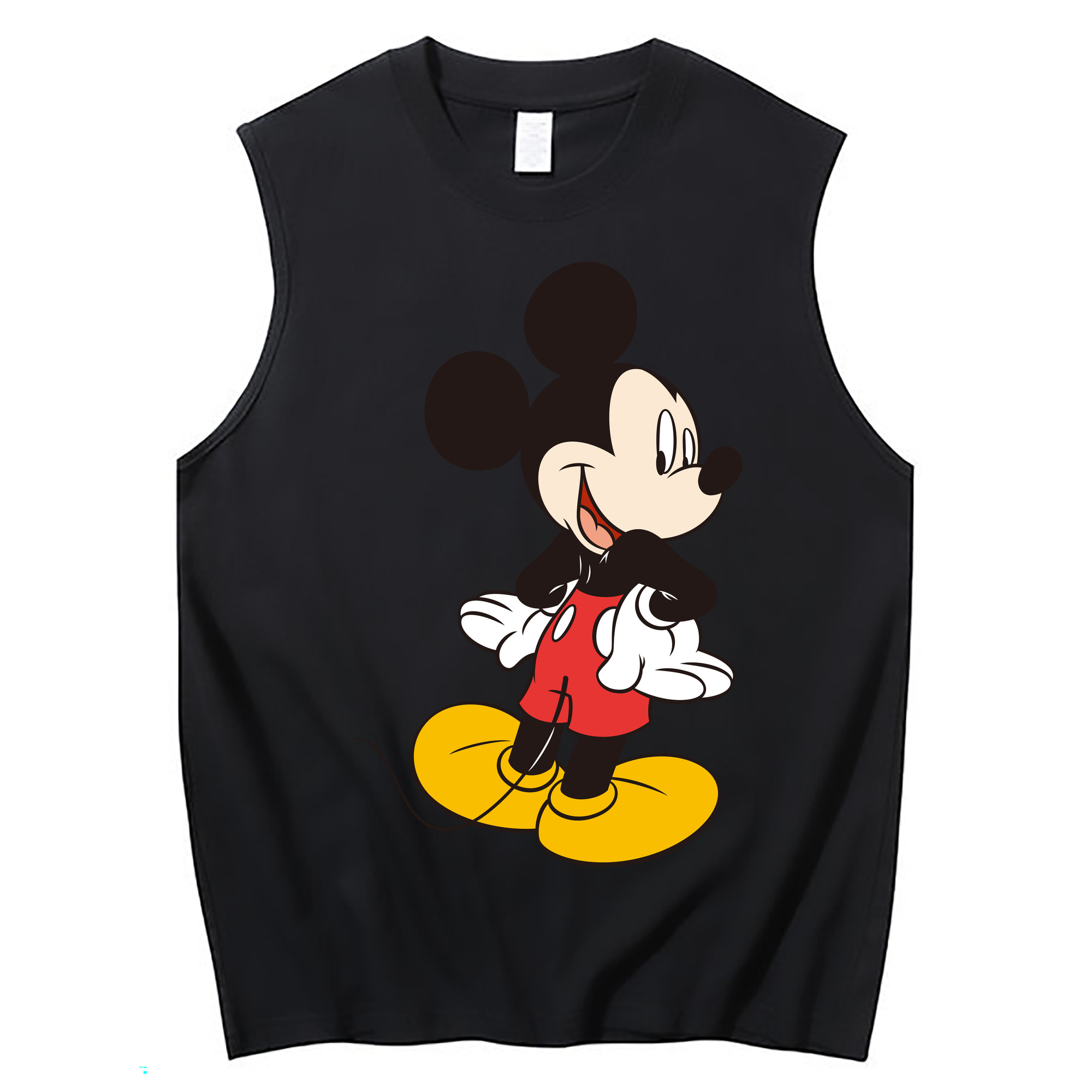 ミッキーマウス Mickey Mouse コットン100％タンクトップ（フロントプリント）