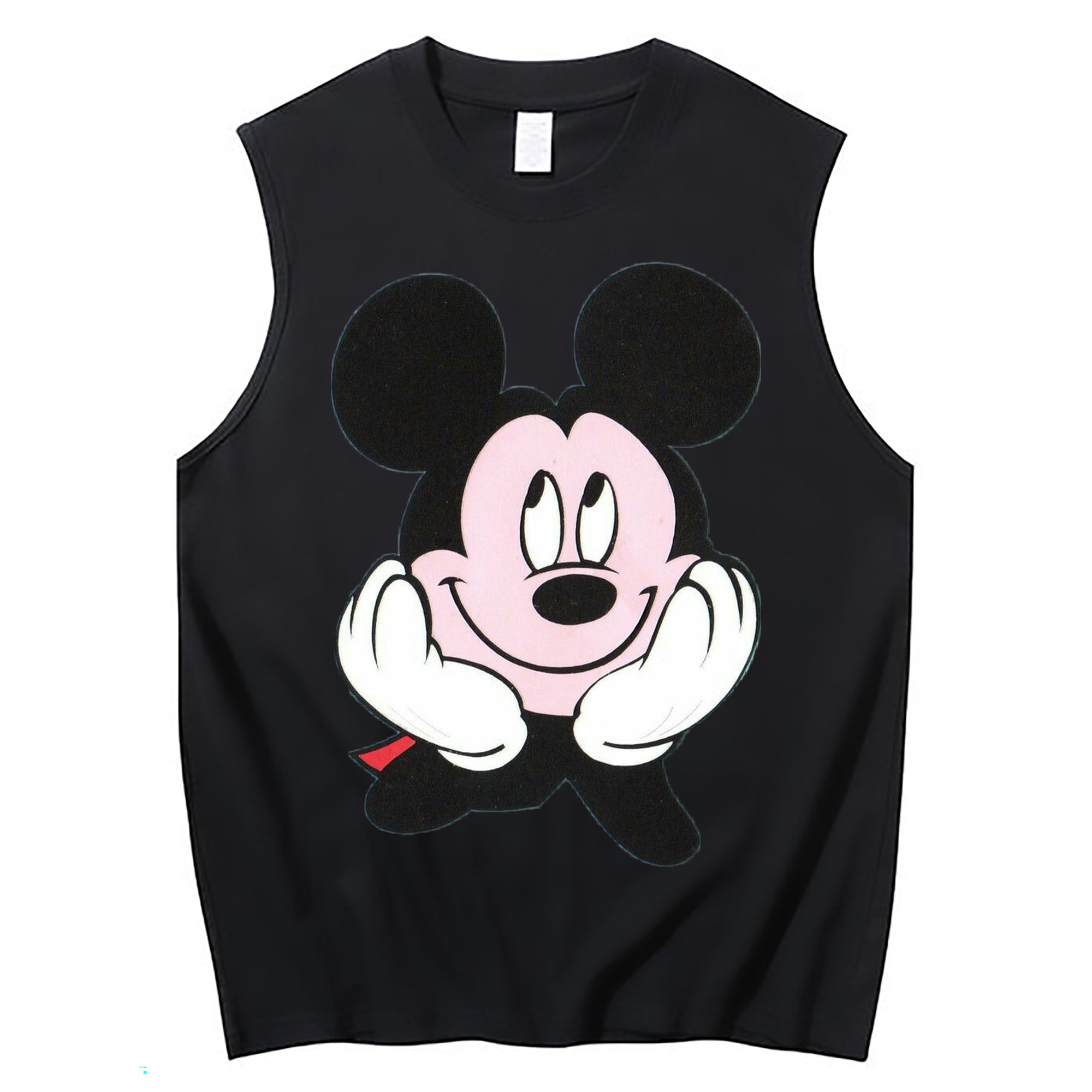 ミッキーマウス Mickey Mouse コットン100％タンクトップ（フロントプリント）