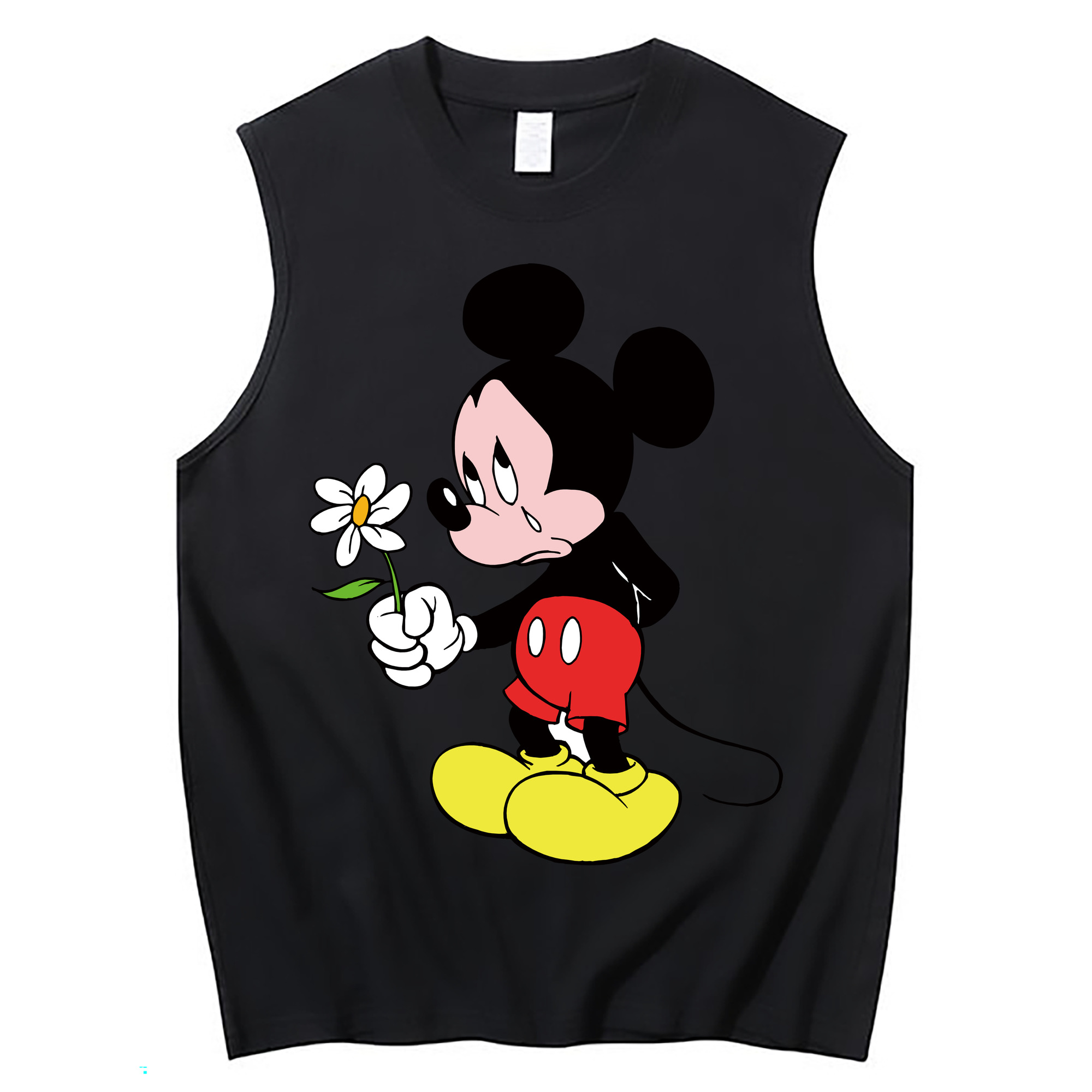 ミッキーマウス Mickey Mouse コットン100％タンクトップ（フロントプリント）