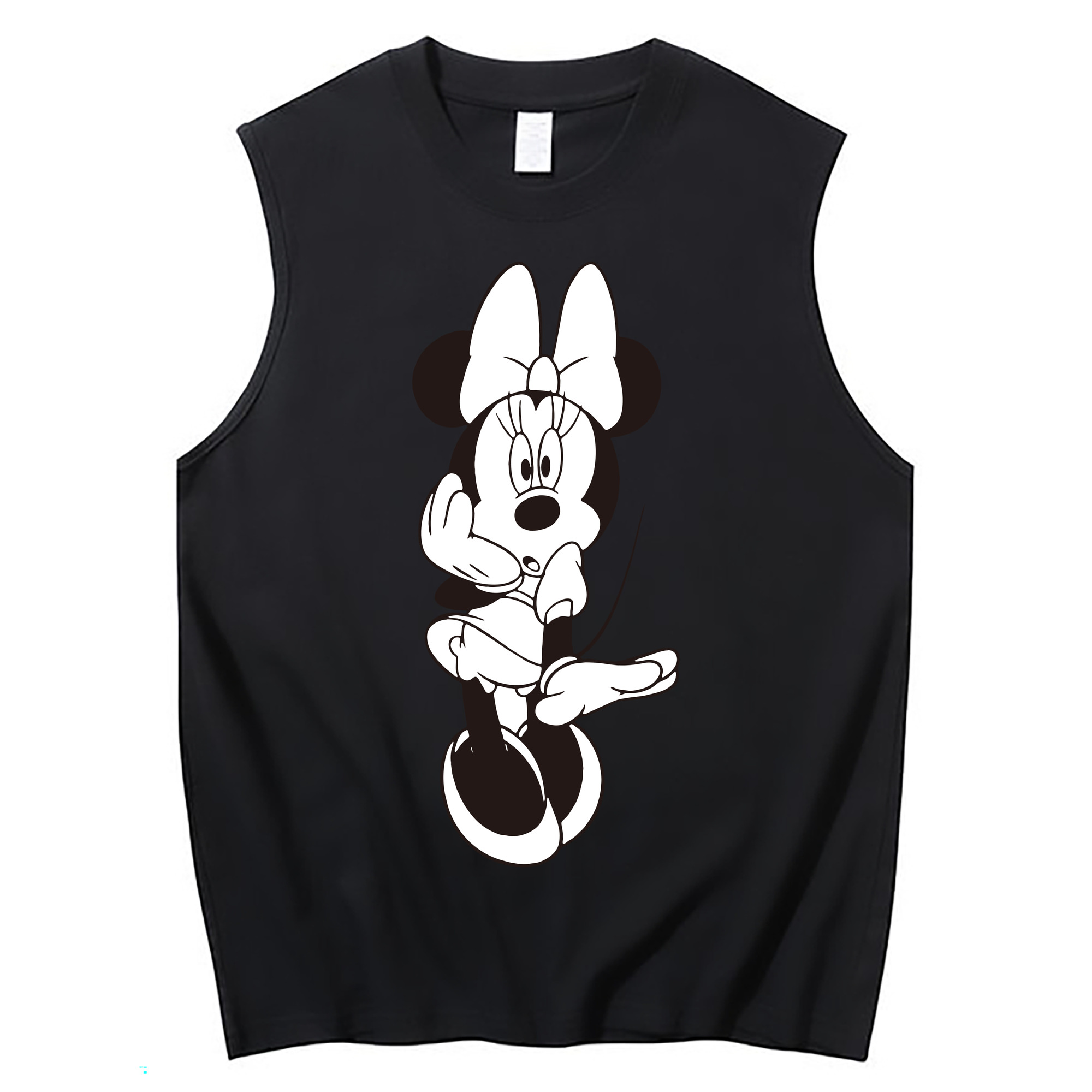 ミッキーマウス Mickey Mouse コットン100％タンクトップ（フロントプリント）