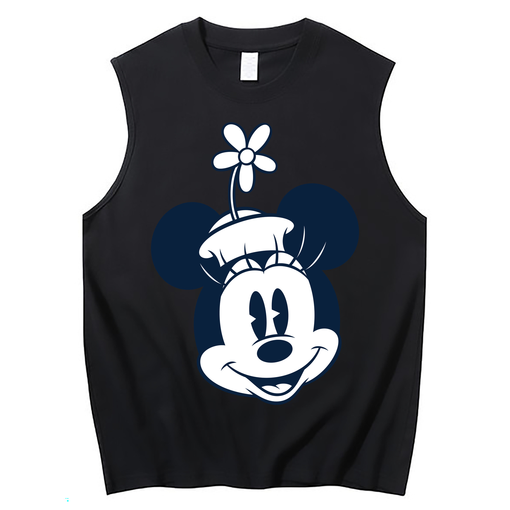 ミッキーマウス Mickey Mouse コットン100％タンクトップ（フロントプリント）