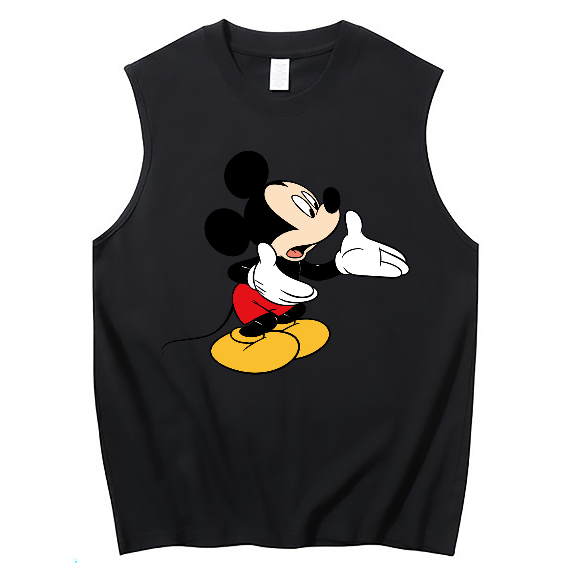 ミッキーマウス Mickey Mouse コットン100％タンクトップ（フロントプリント）