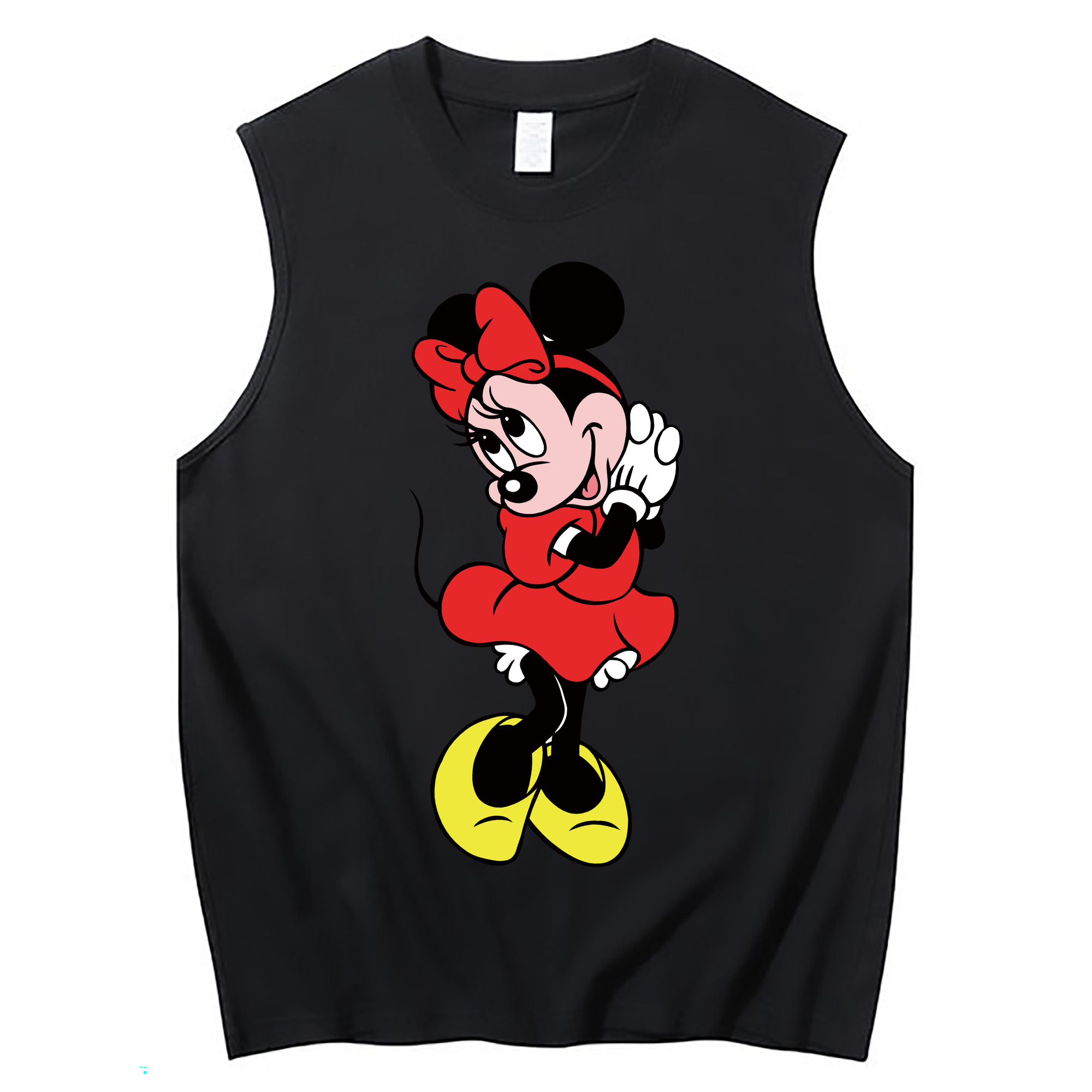 ミッキーマウス Mickey Mouse コットン100％タンクトップ（フロントプリント）