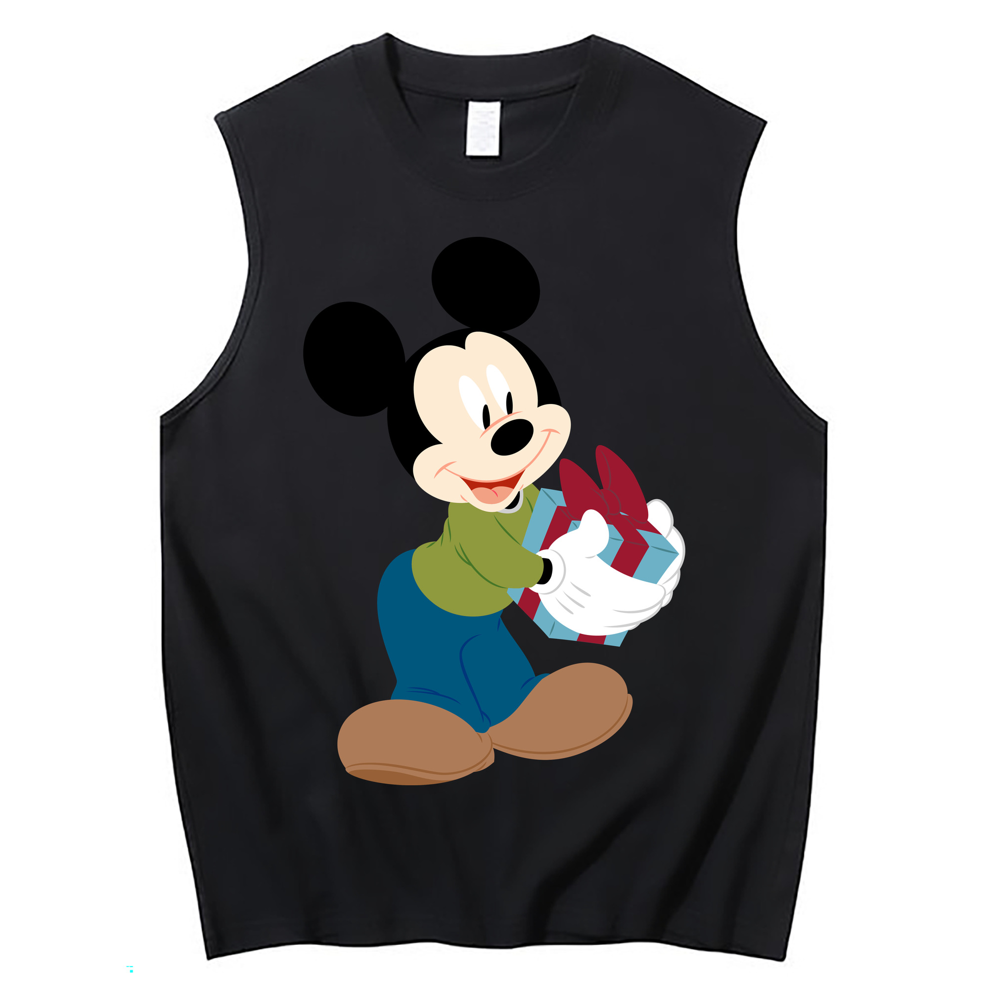 ミッキーマウス Mickey Mouse コットン100％タンクトップ（フロントプリント）