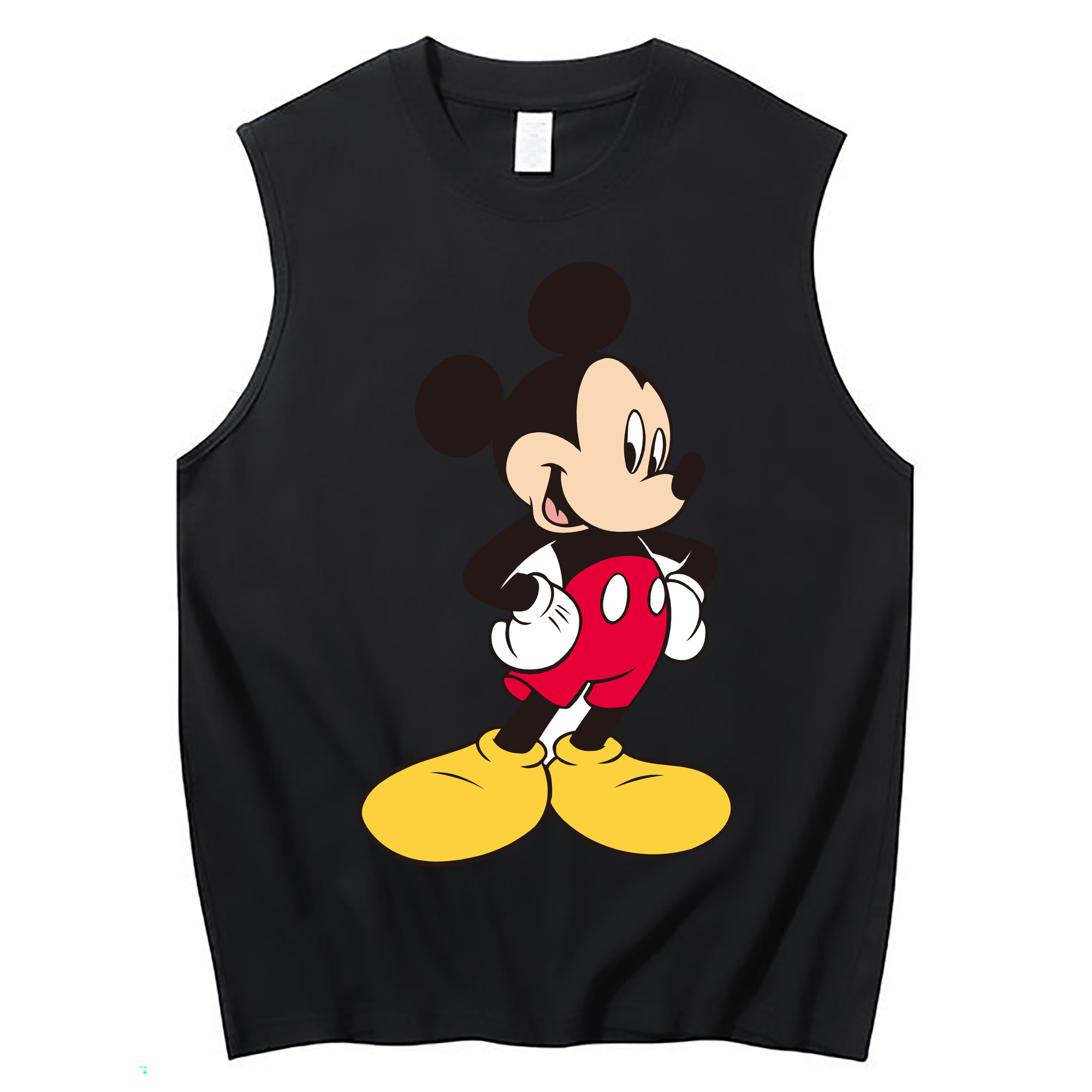ミッキーマウス Mickey Mouse コットン100％タンクトップ（フロントプリント）