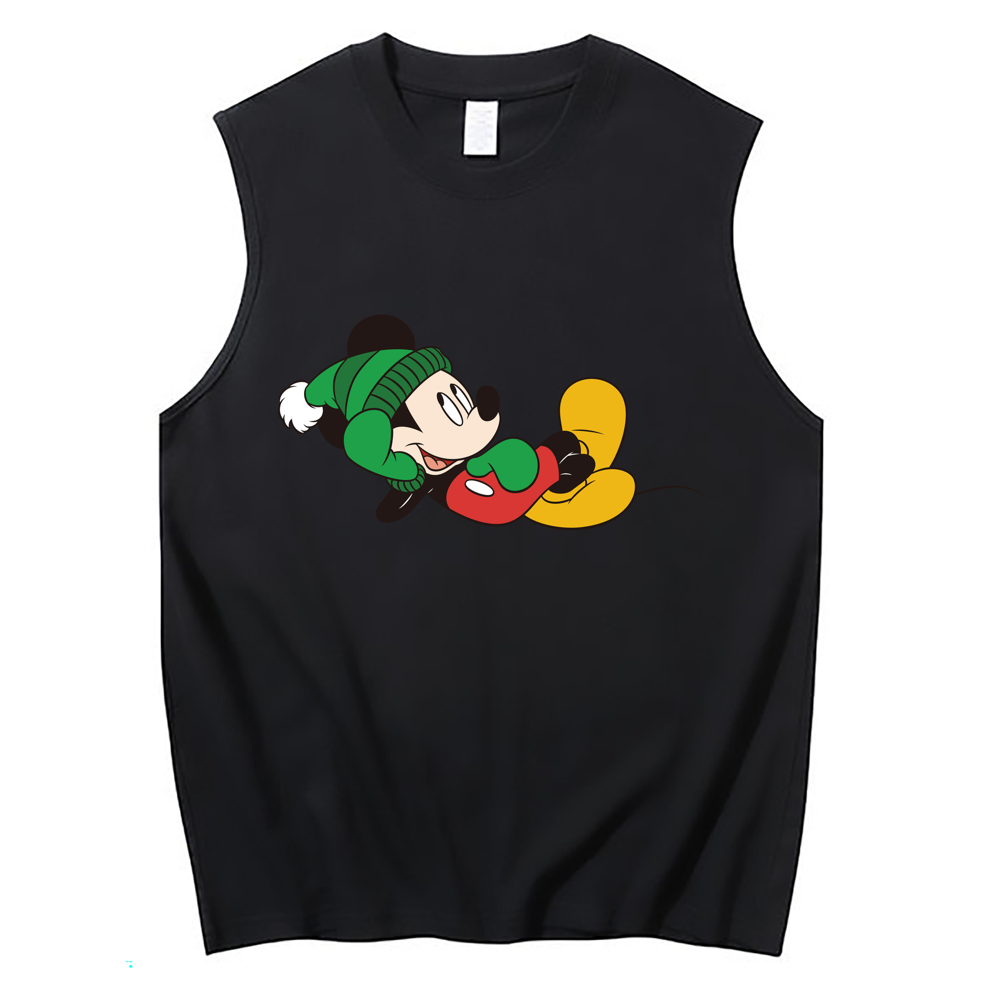 （画像用） ミッキーマウス Mickey Mouse コットン100％タンクトップ（フロントプリント）