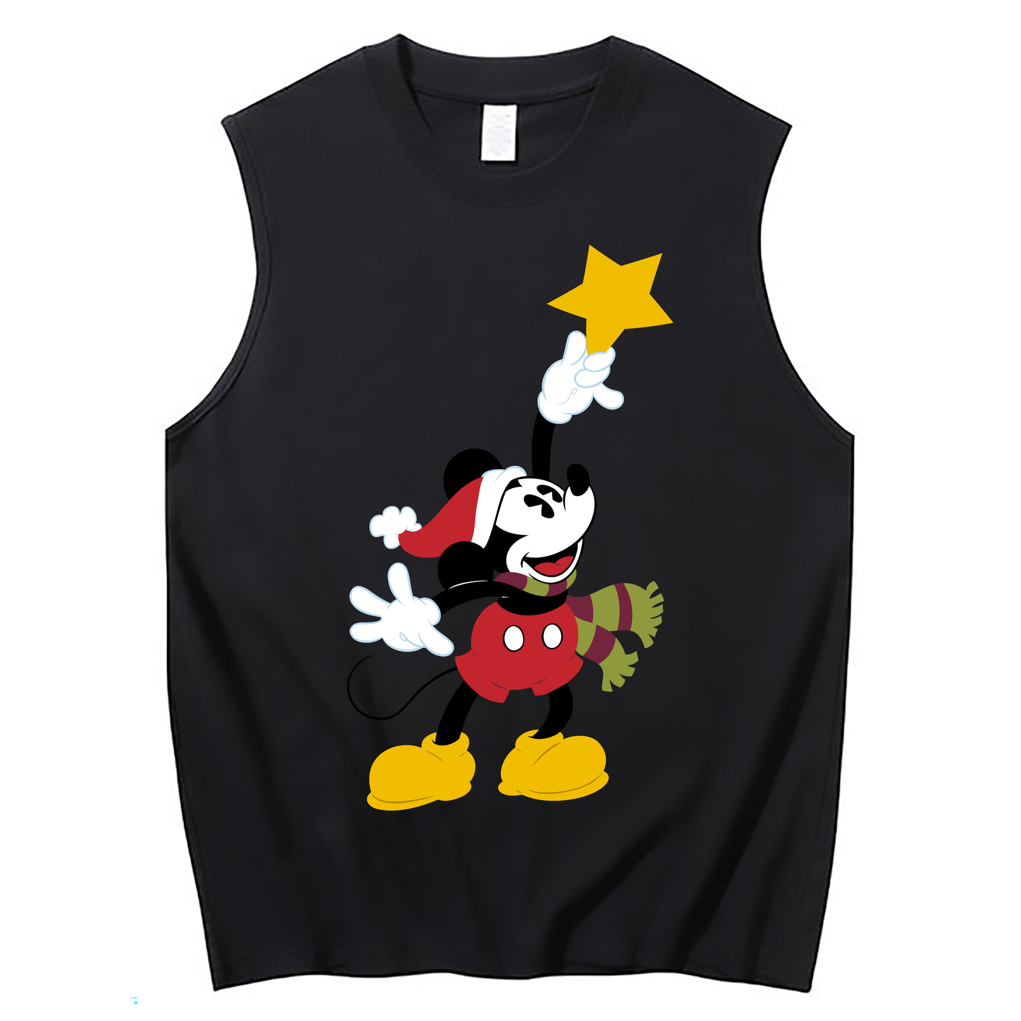 ミッキーマウス Mickey Mouse コットン100％タンクトップ（フロントプリント）