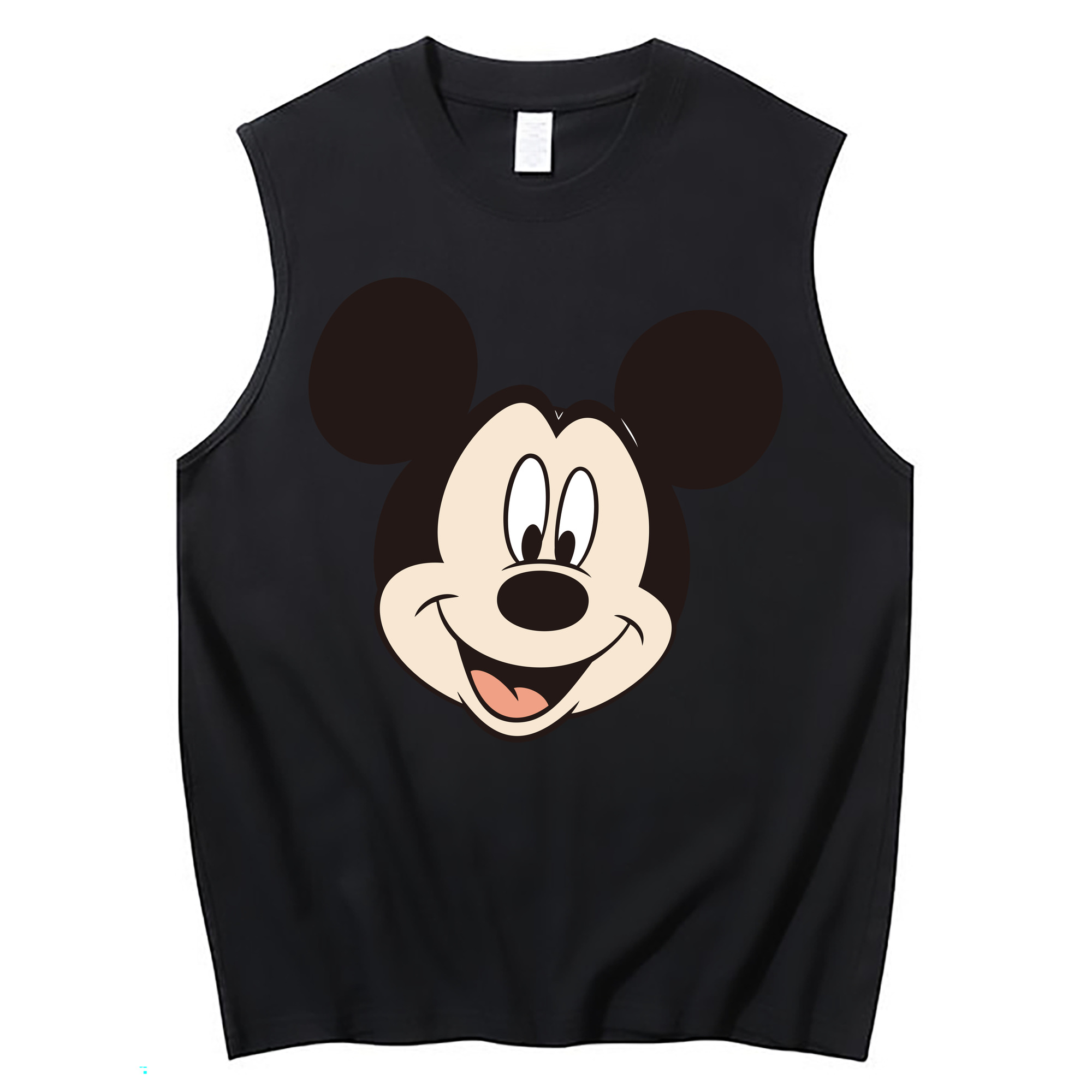 ミッキーマウス Mickey Mouse コットン100％タンクトップ（フロントプリント）